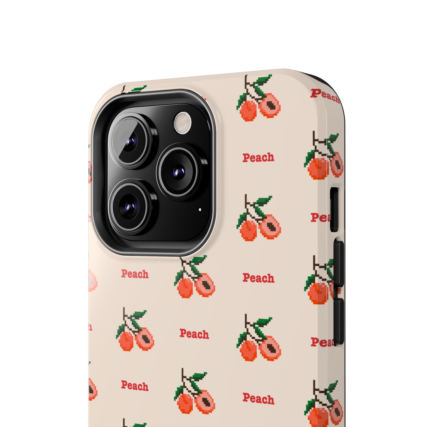 Pixelated Peach Tough iPhone Case