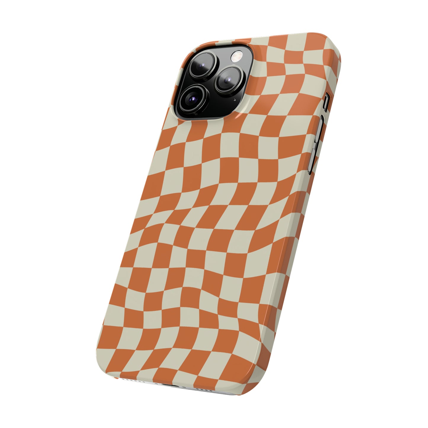 Retro Orange Peel Crazy Checkers Snap Case