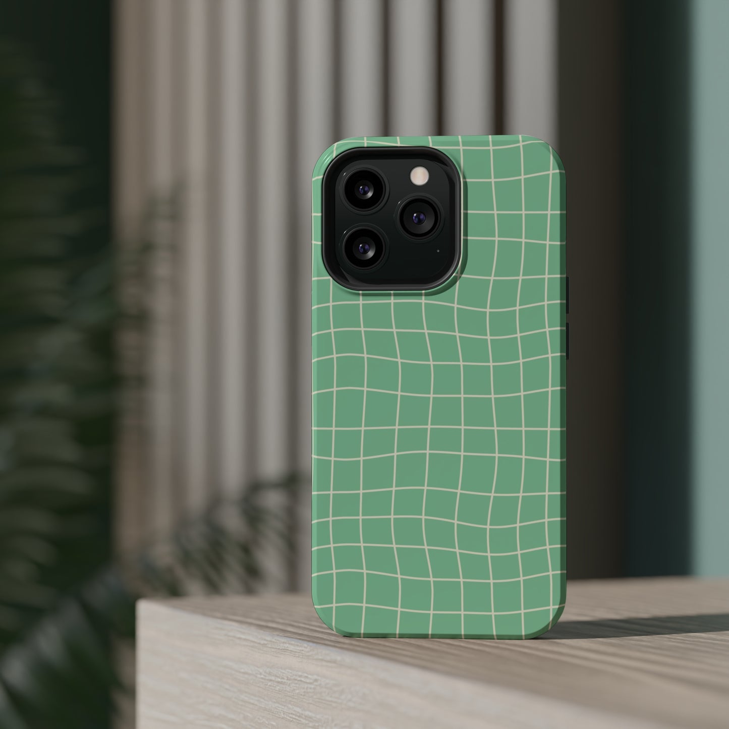 Pistachio Dizzy Grid MagSafe Tough Case