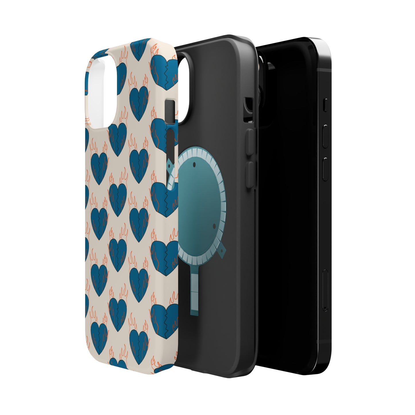 Flaming Broken Love MagSafe Tough Case