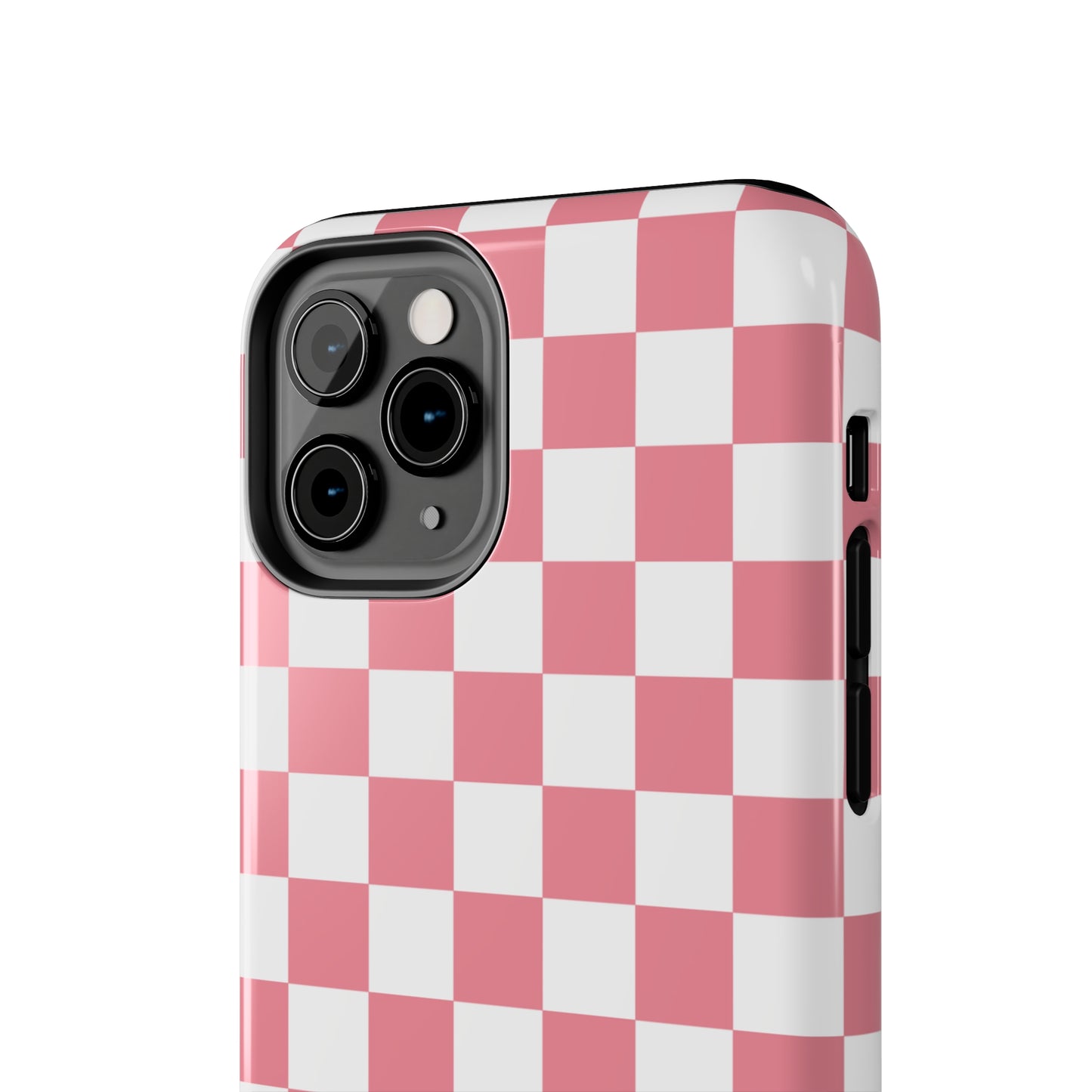 Pink Checkers Tough iPhone Case