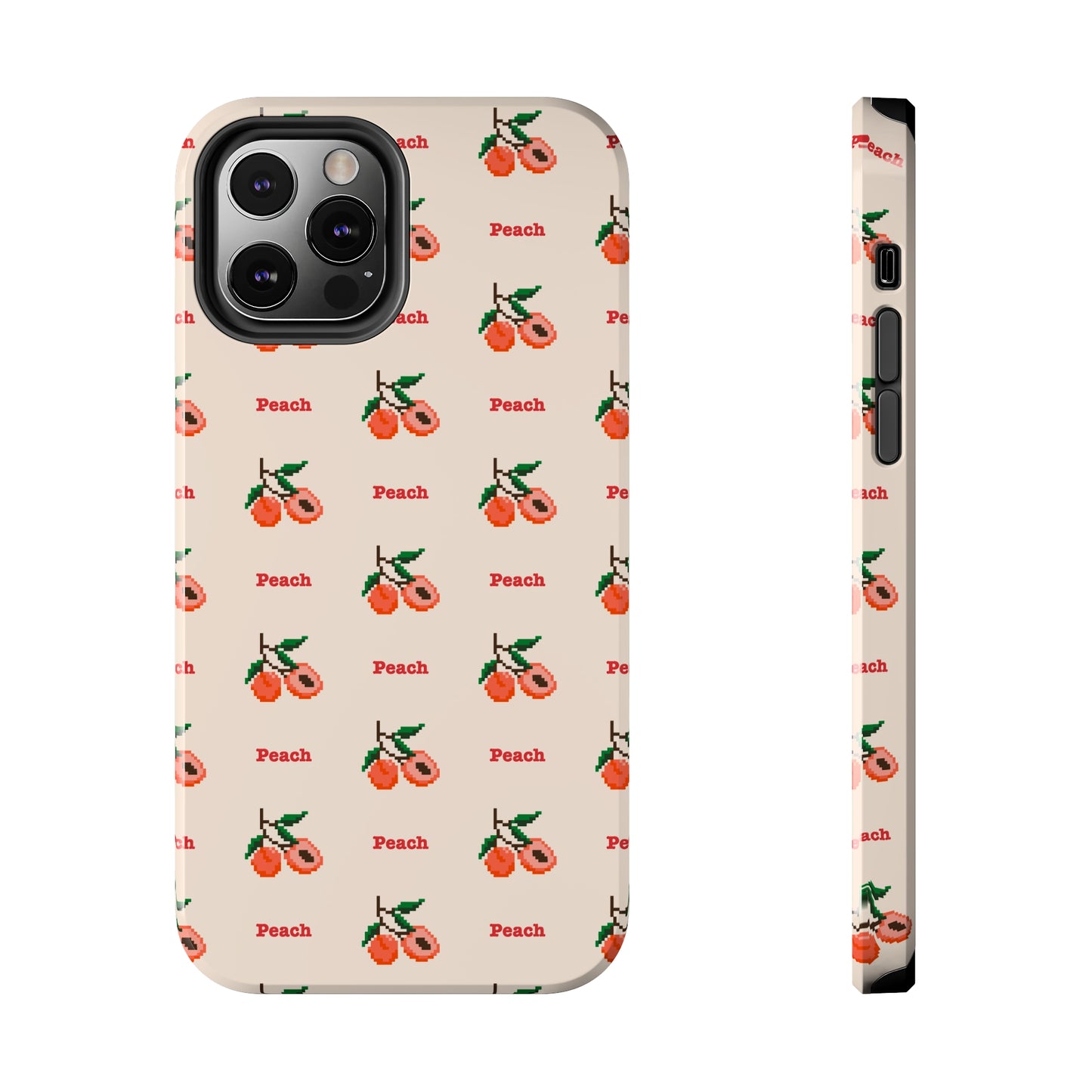 Pixelated Peach Tough iPhone Case