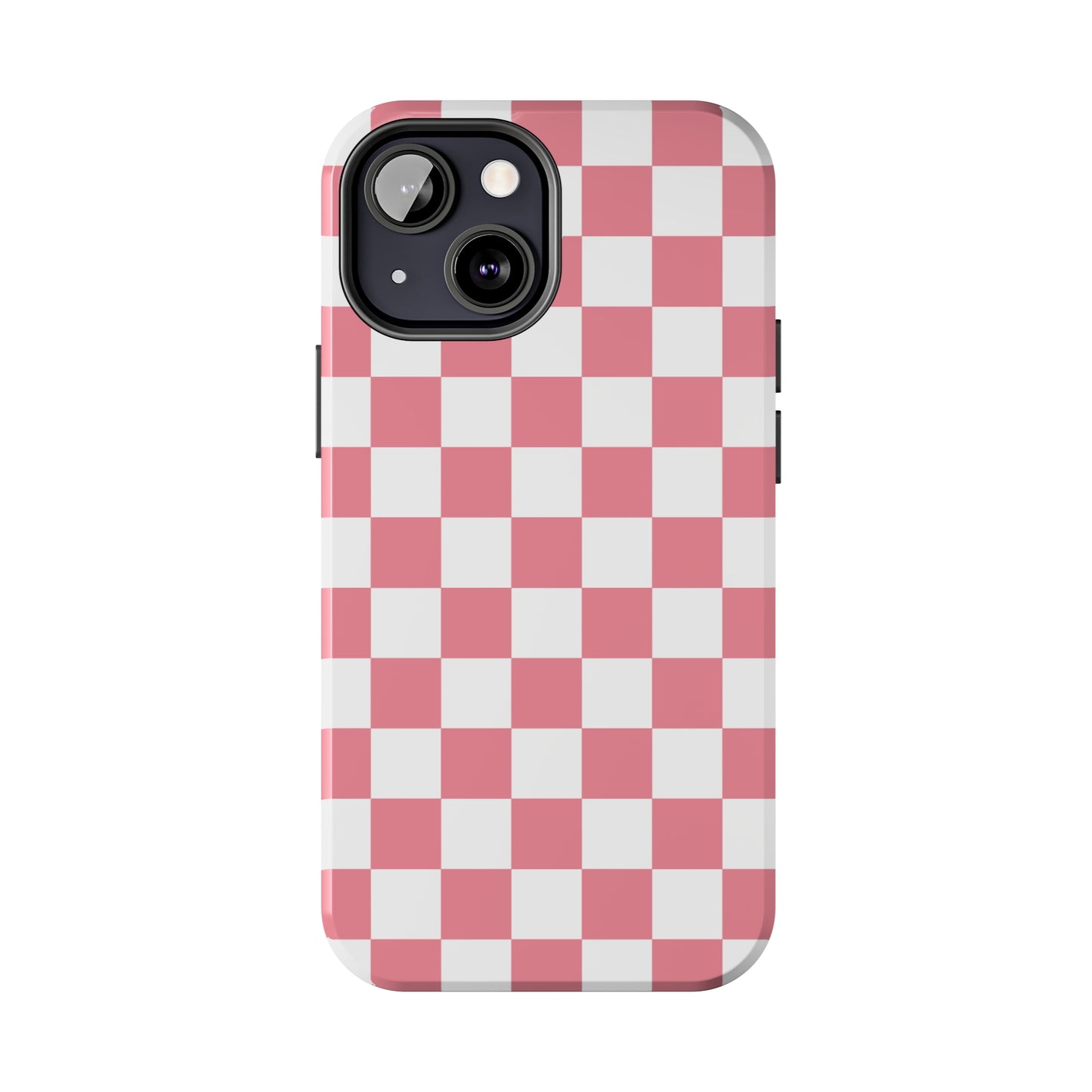 Pink Checkers Tough iPhone Case