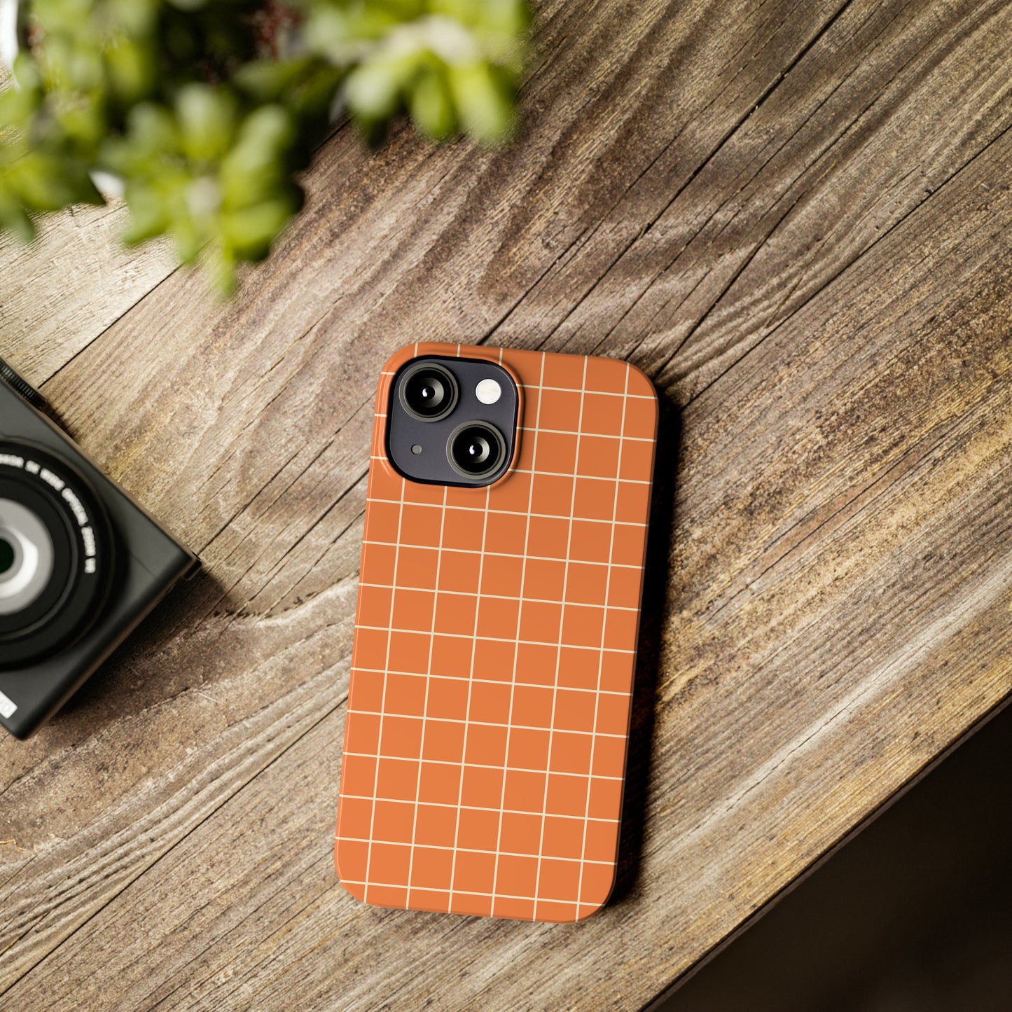 Tangerine Grid Snap Case