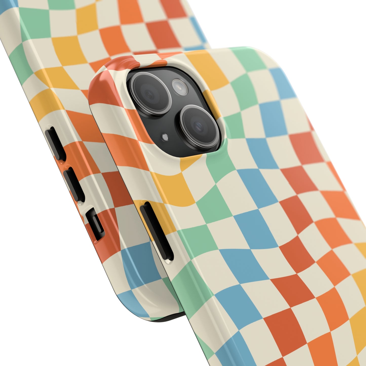 Retro Crazy Checkers Tough iPhone Case