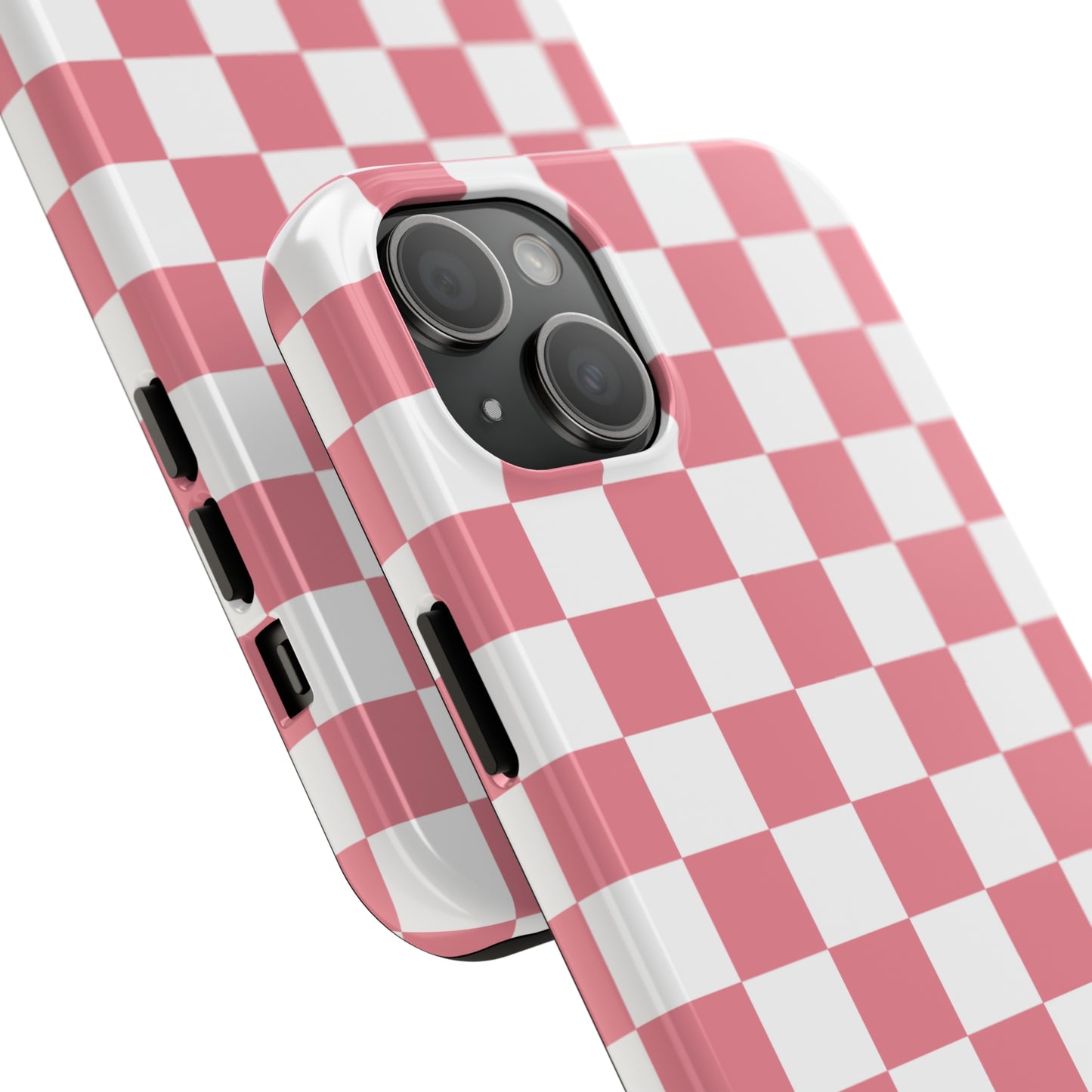 Pink Checkers Tough iPhone Case