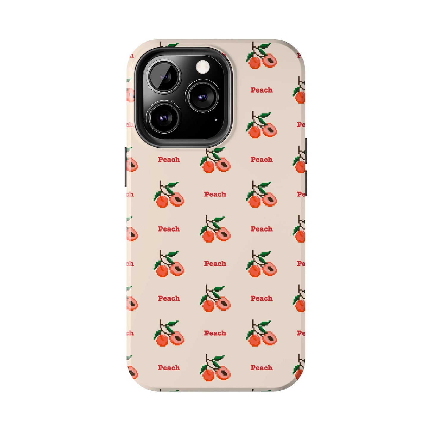 Pixelated Peach Tough iPhone Case