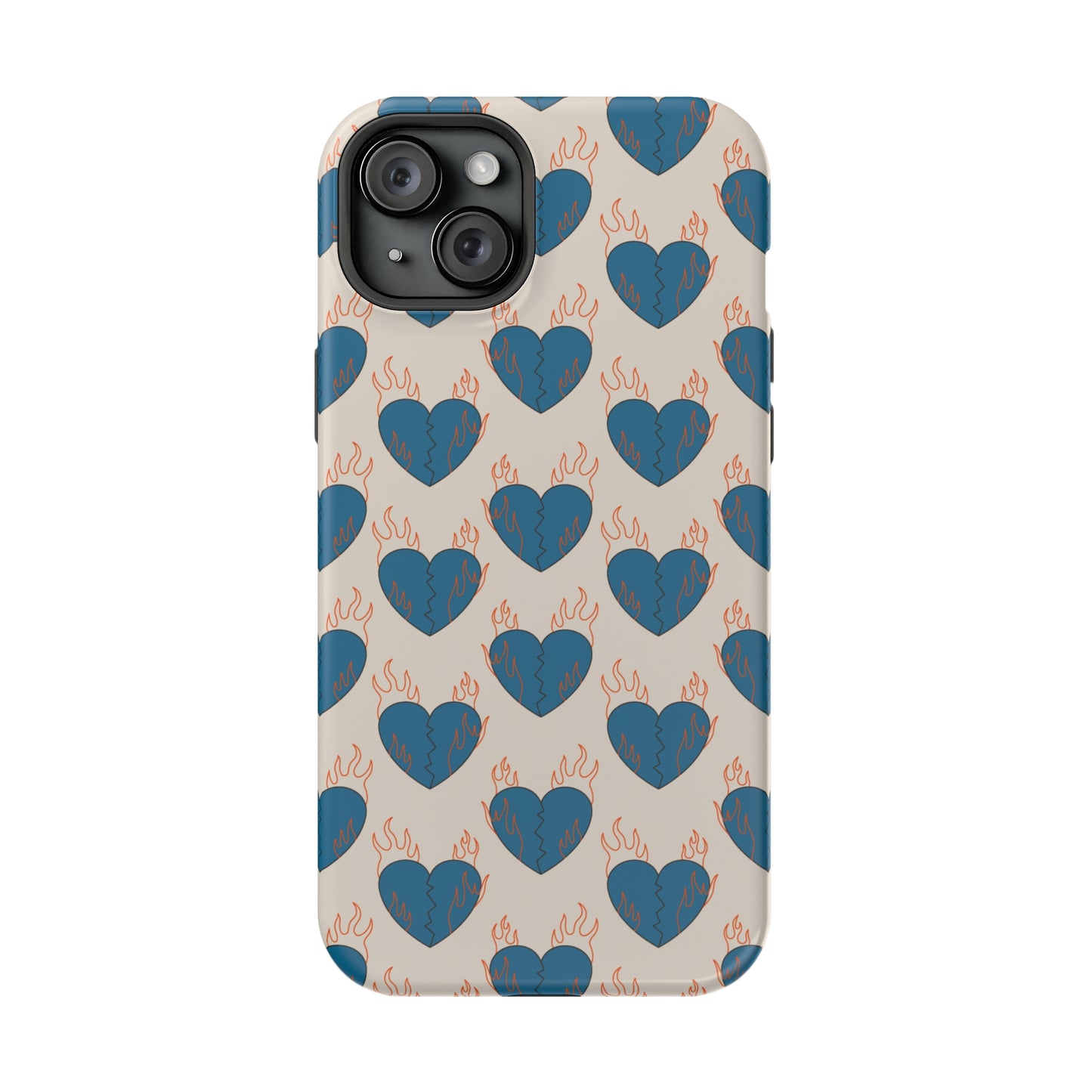 Flaming Broken Love MagSafe Tough Case