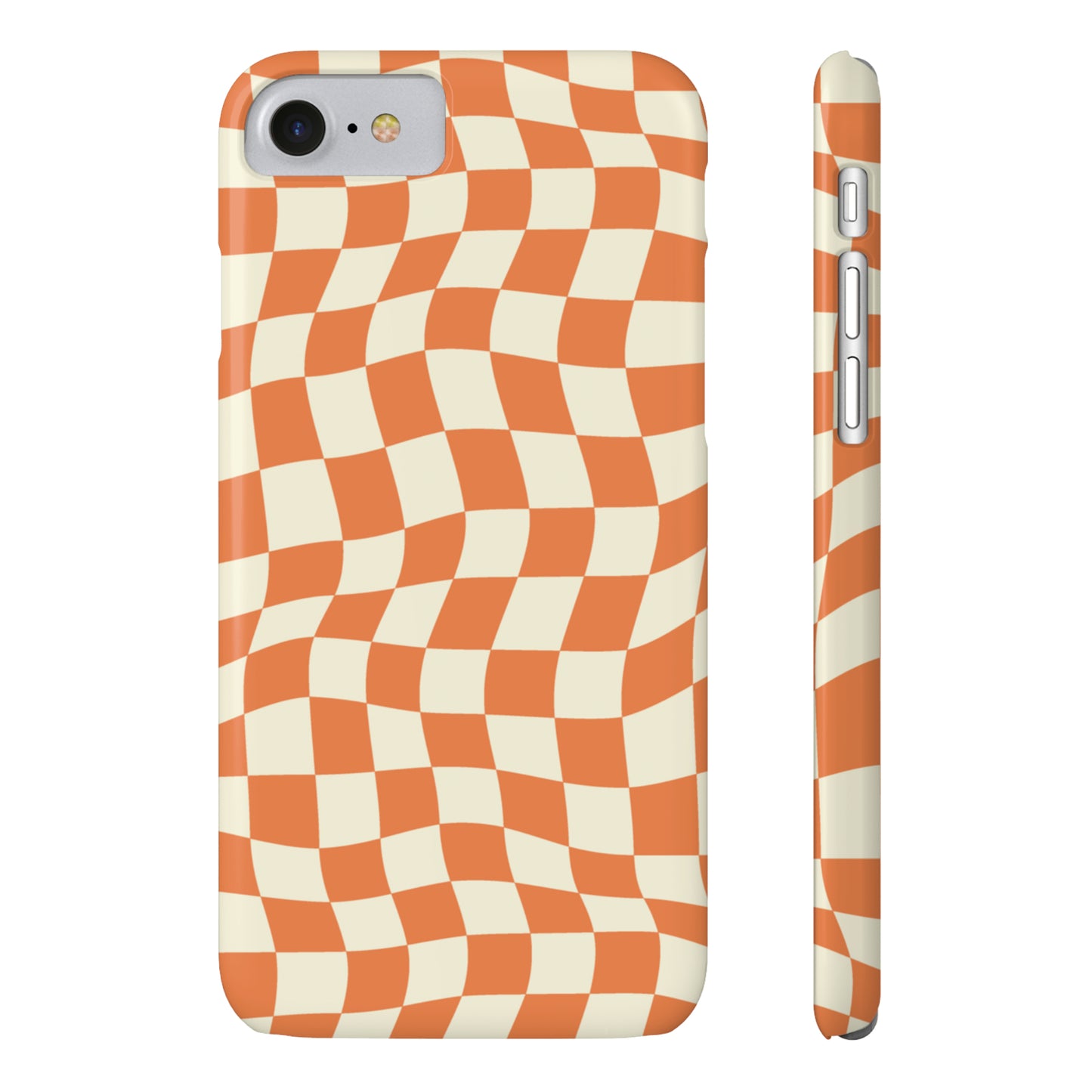 Retro Orange Peel Crazy Checkers Snap Case