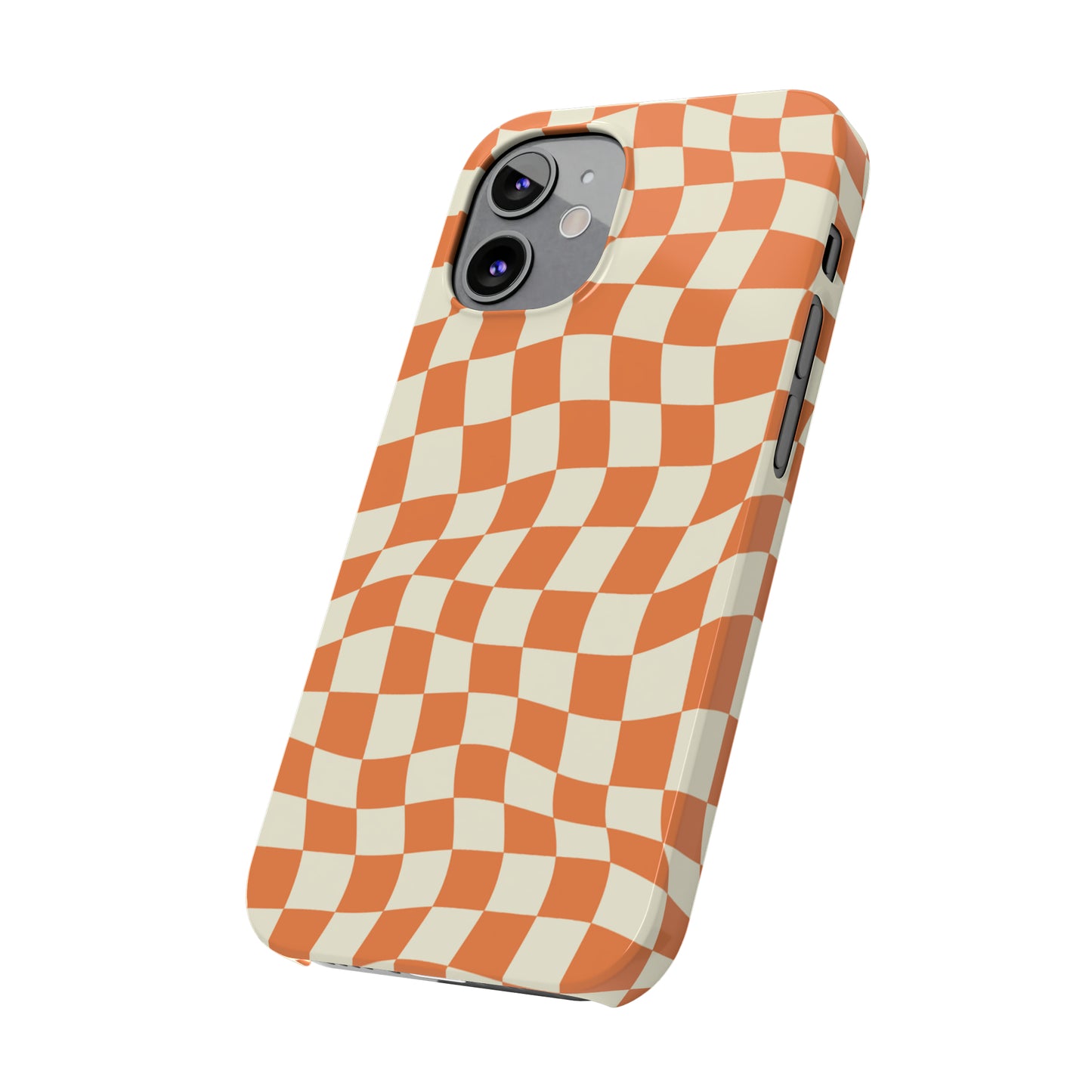 Retro Orange Peel Crazy Checkers Snap Case
