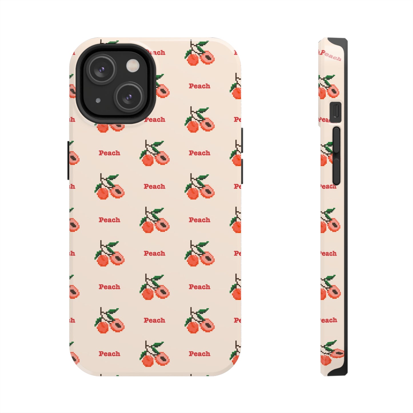 Pixelated Peach Tough iPhone Case