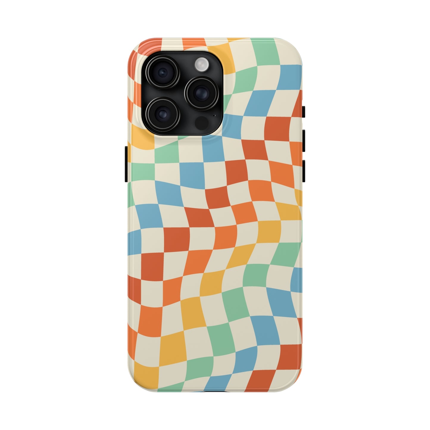 Retro Crazy Checkers Tough iPhone Case