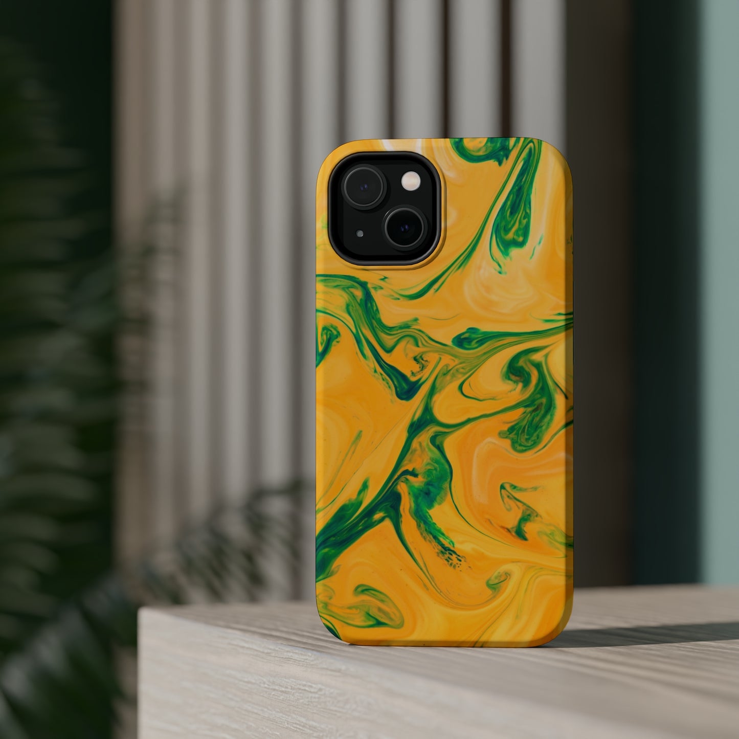 Lime Liquid marble MagSafe Tough Case