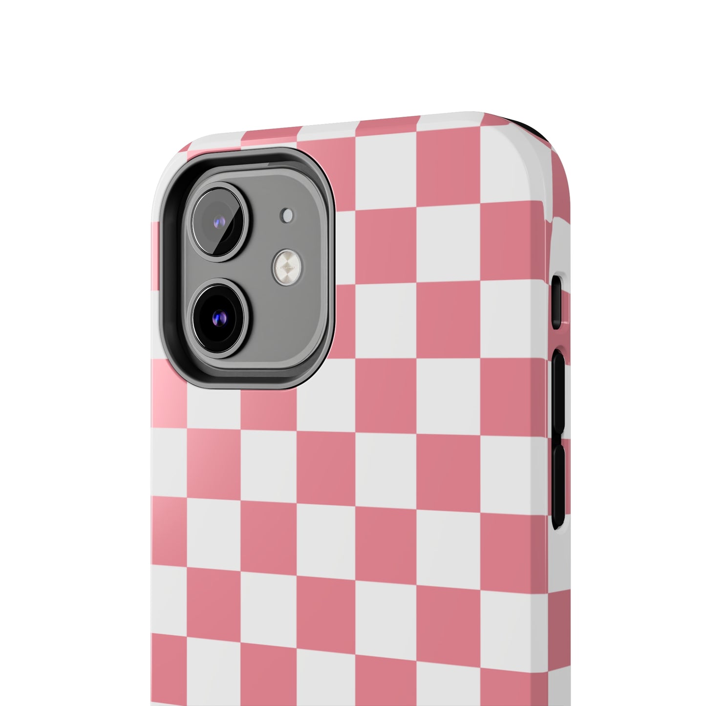 Pink Checkers Tough iPhone Case