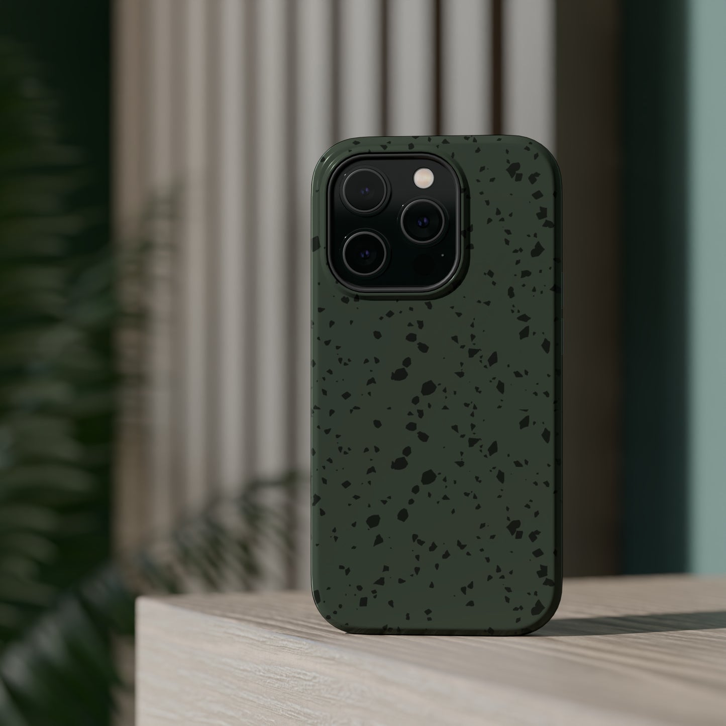 Olive Green Terrazzo MagSafe Tough Case