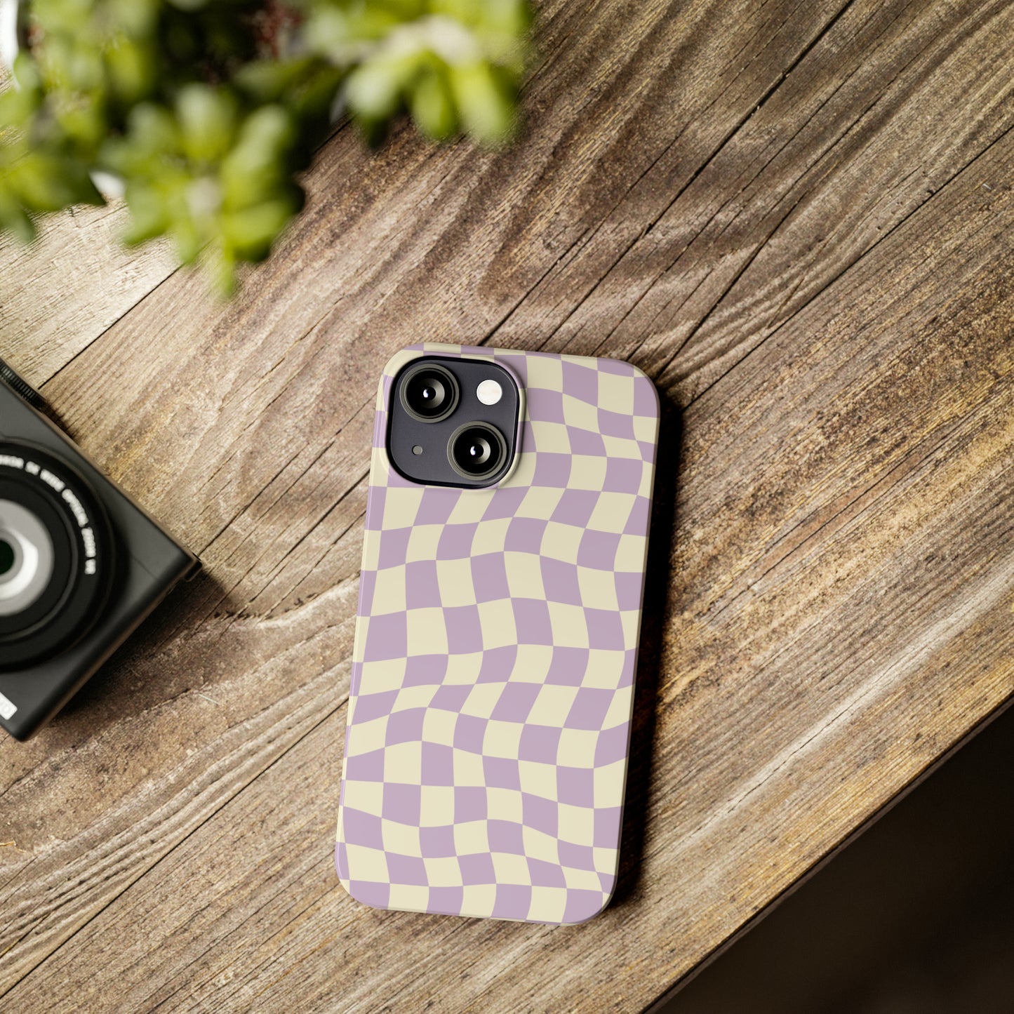Lavender Crazy Checkers Snap Case