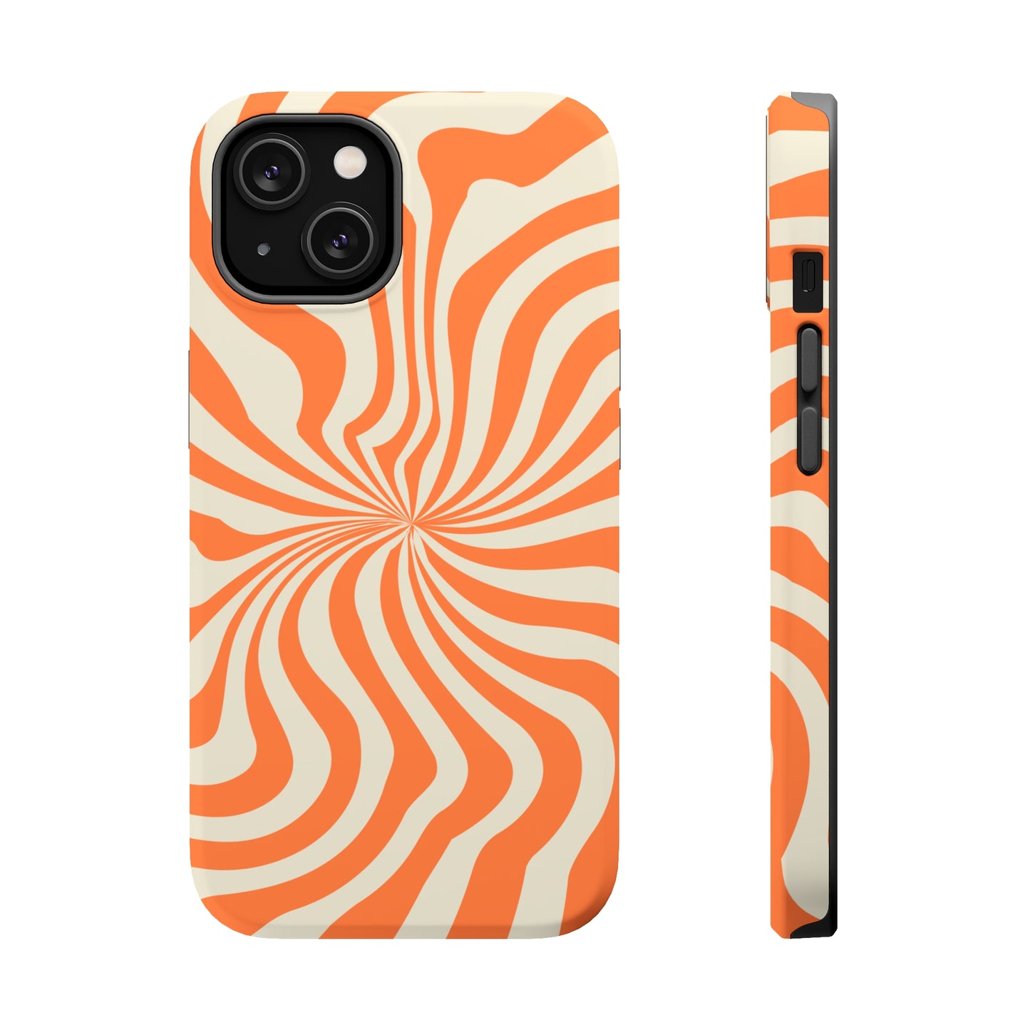 Orange Dizzy Spiral MagSafe Tough Case