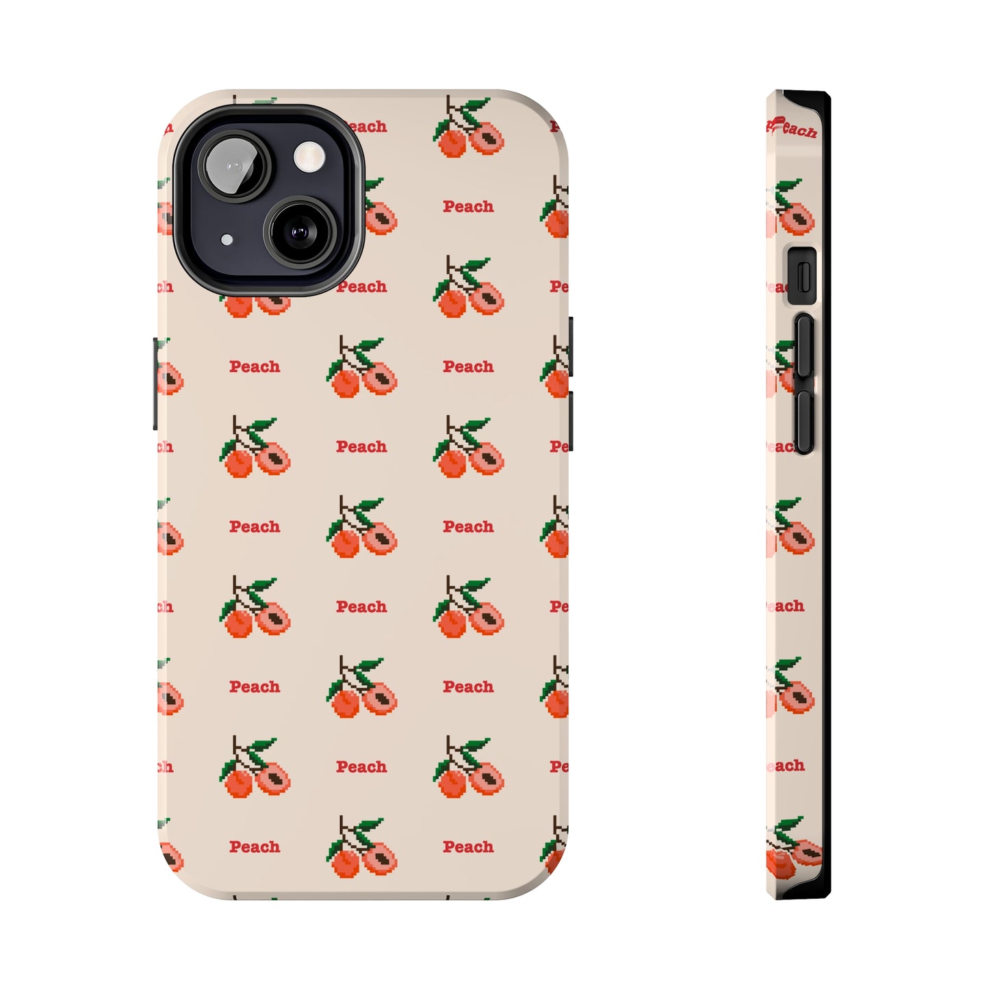 Pixelated Peach Tough iPhone Case