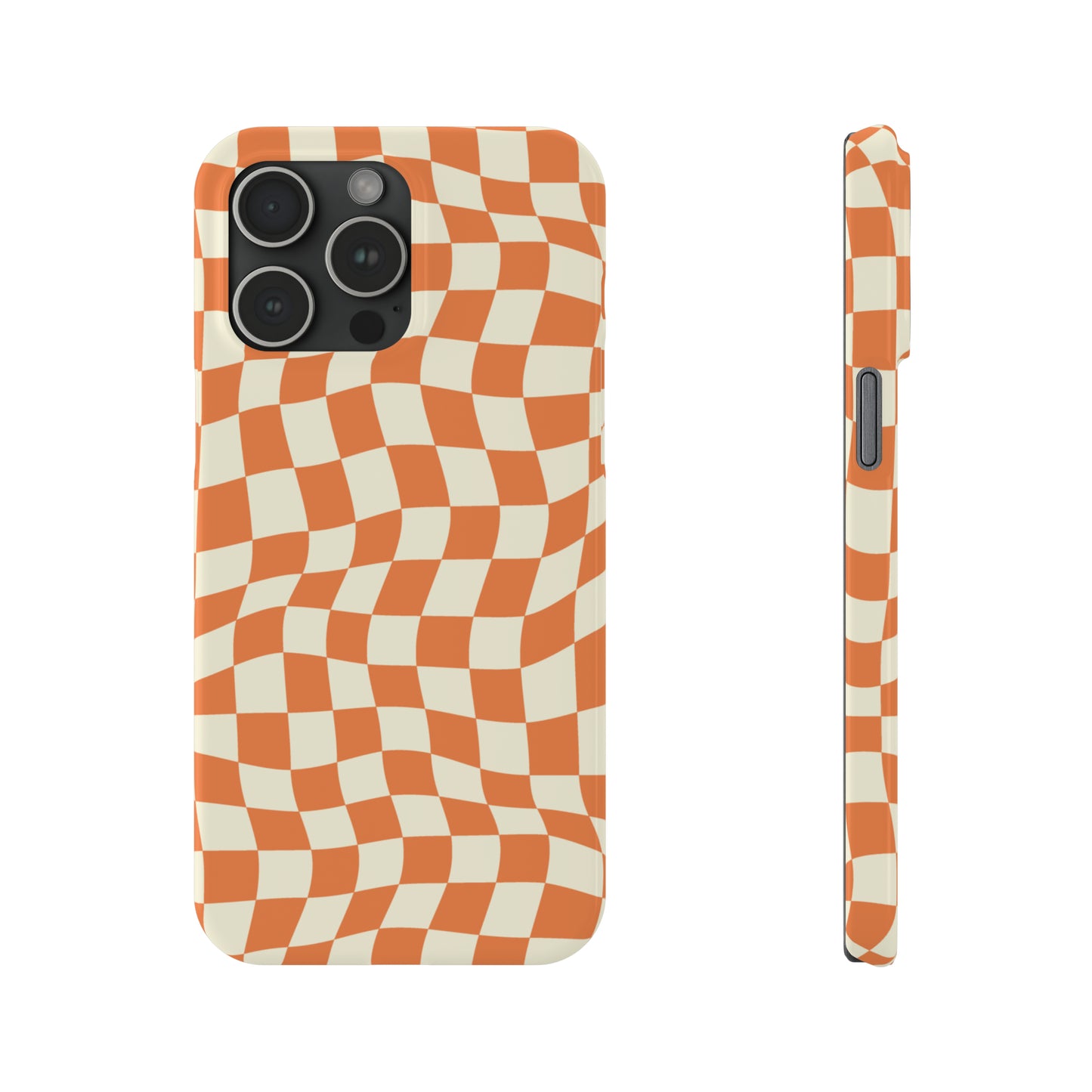 Retro Orange Peel Crazy Checkers Snap Case