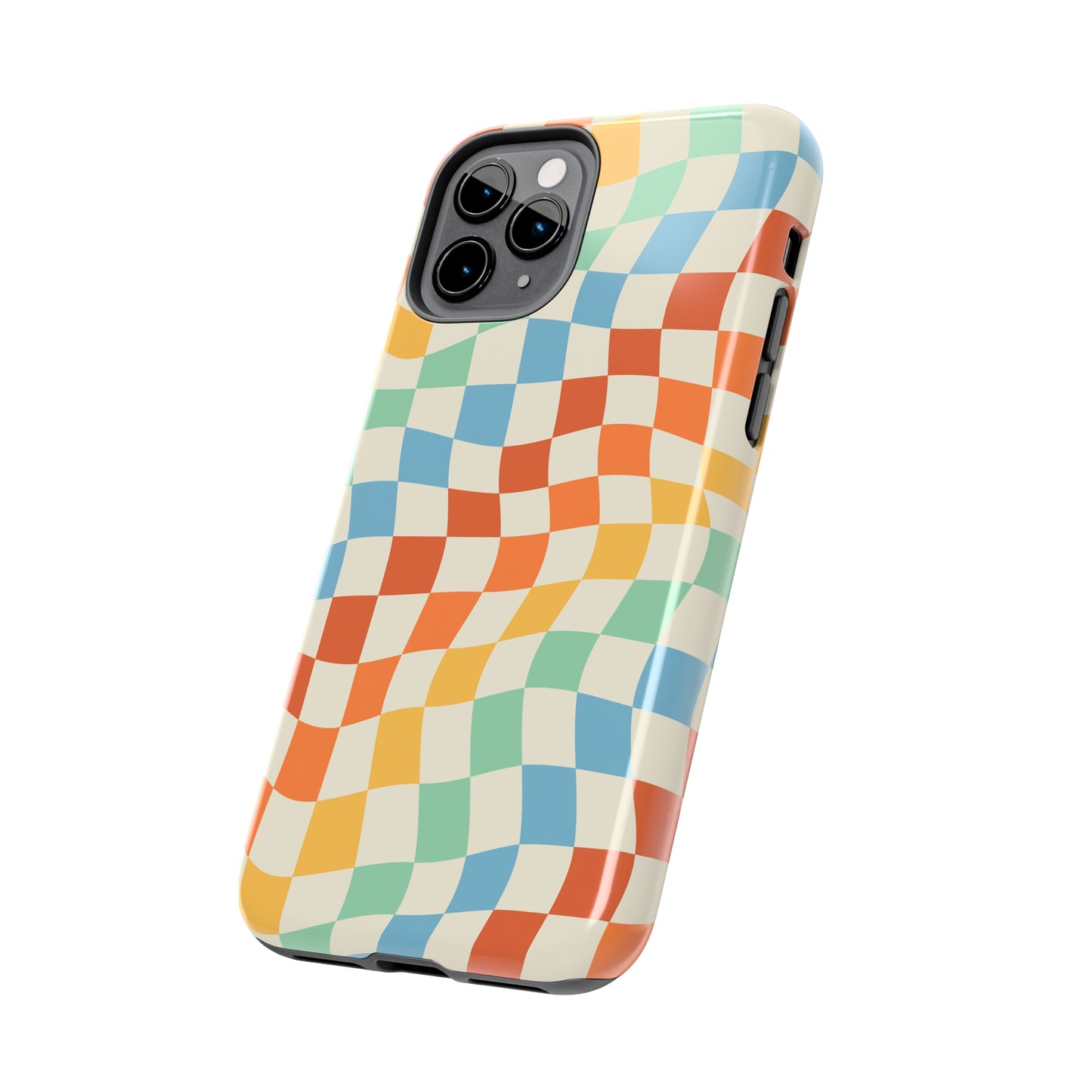Retro Crazy Checkers Tough iPhone Case