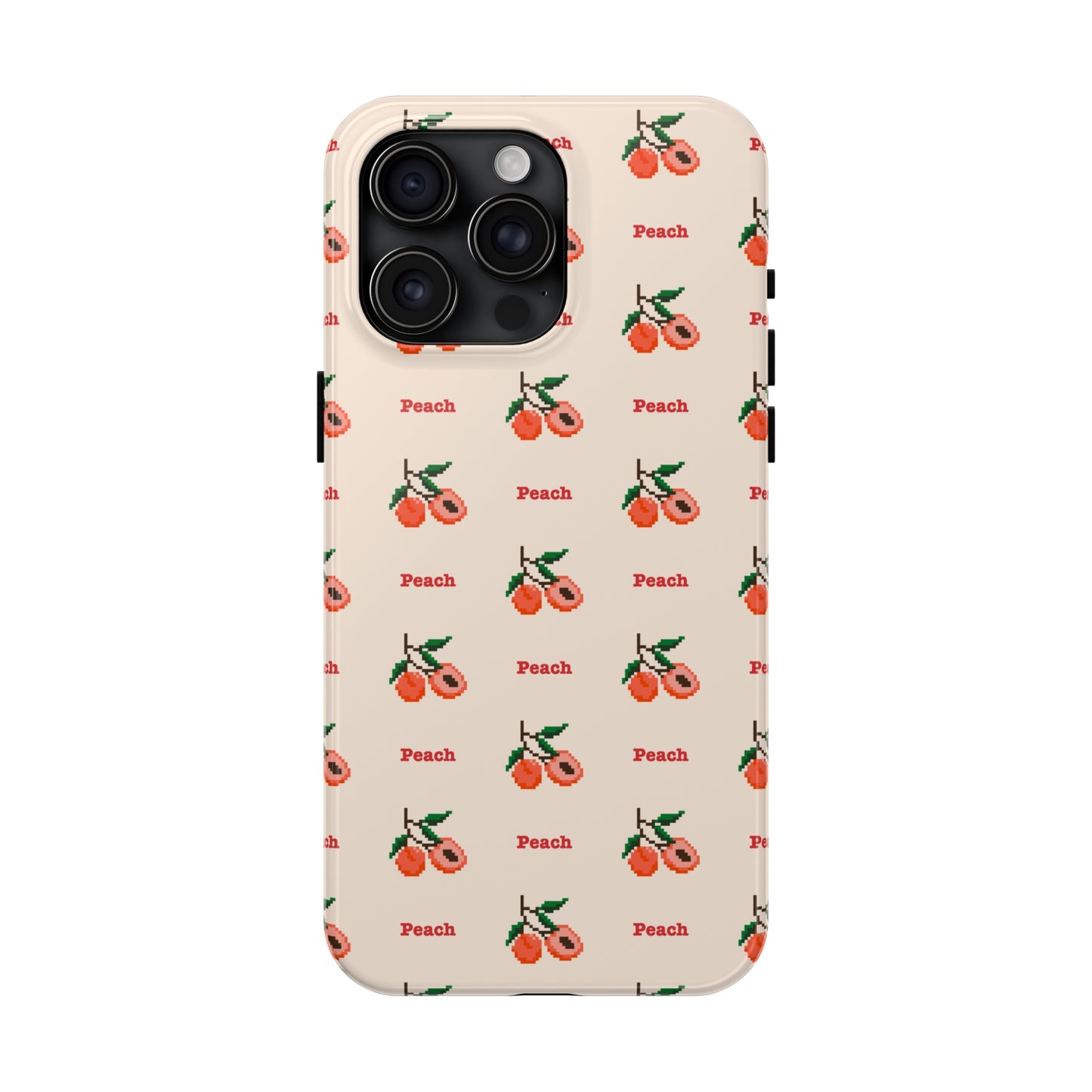 Pixelated Peach Tough iPhone Case