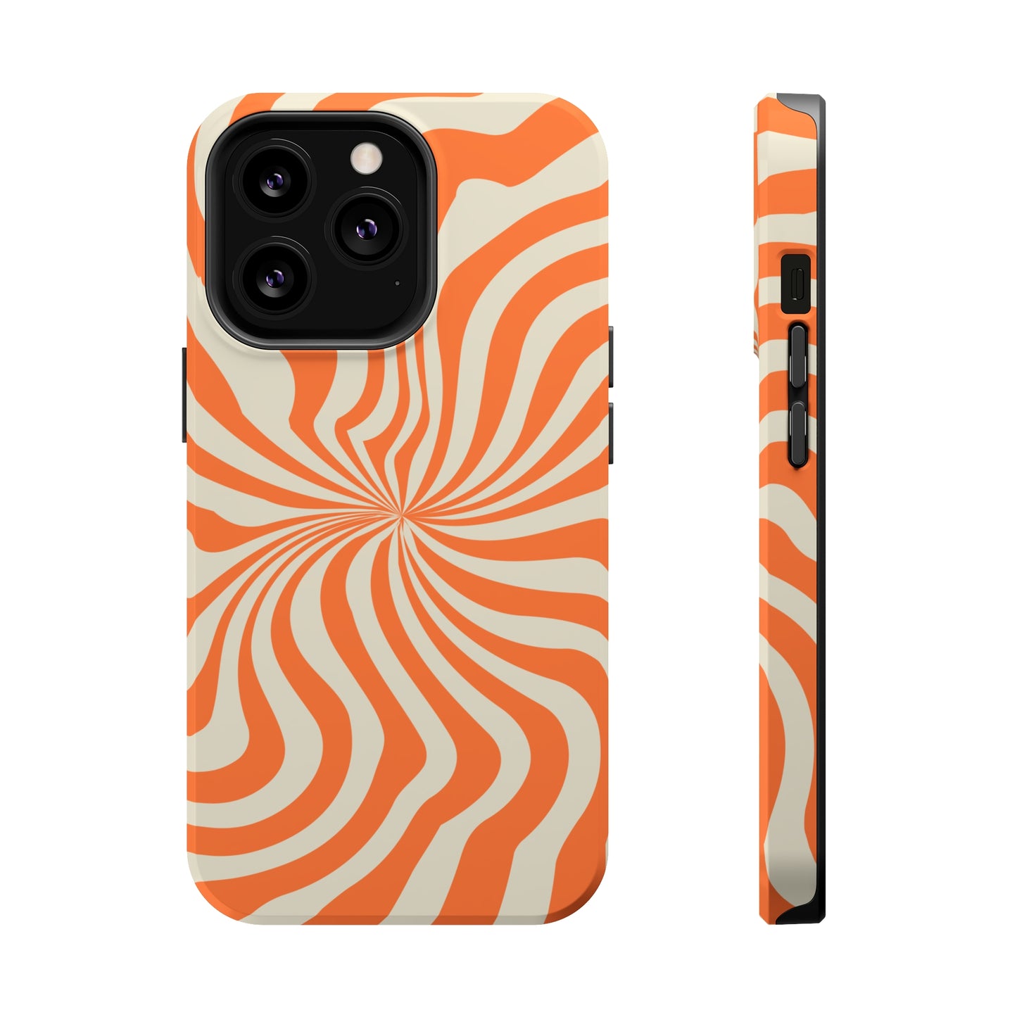 Orange Dizzy Spiral MagSafe Tough Case