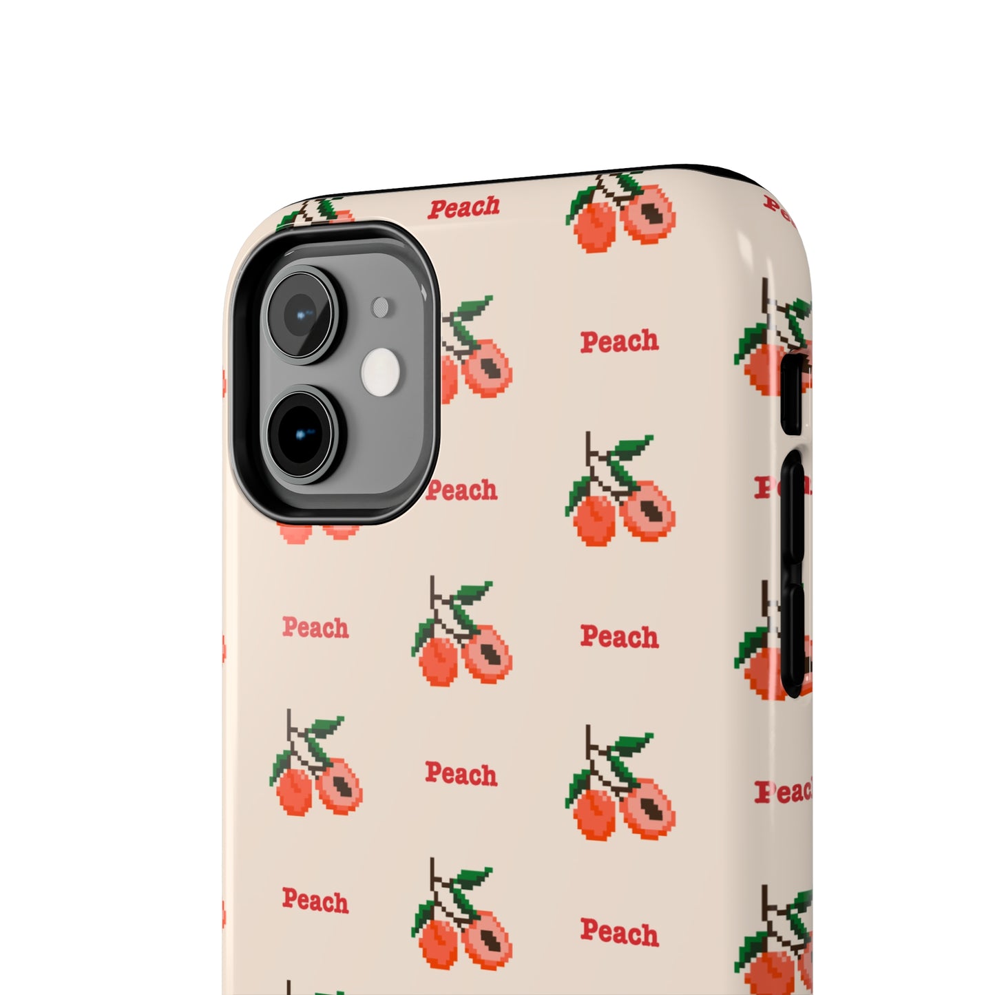 Pixelated Peach Tough iPhone Case
