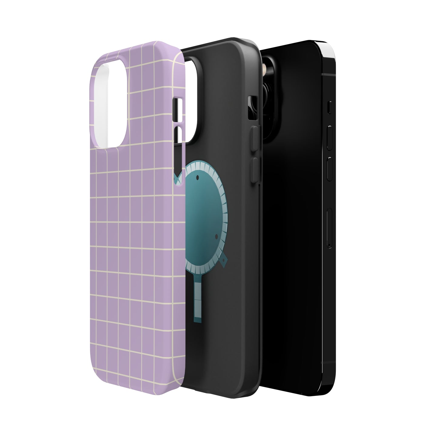 Lavender Grid MagSafe Tough Case