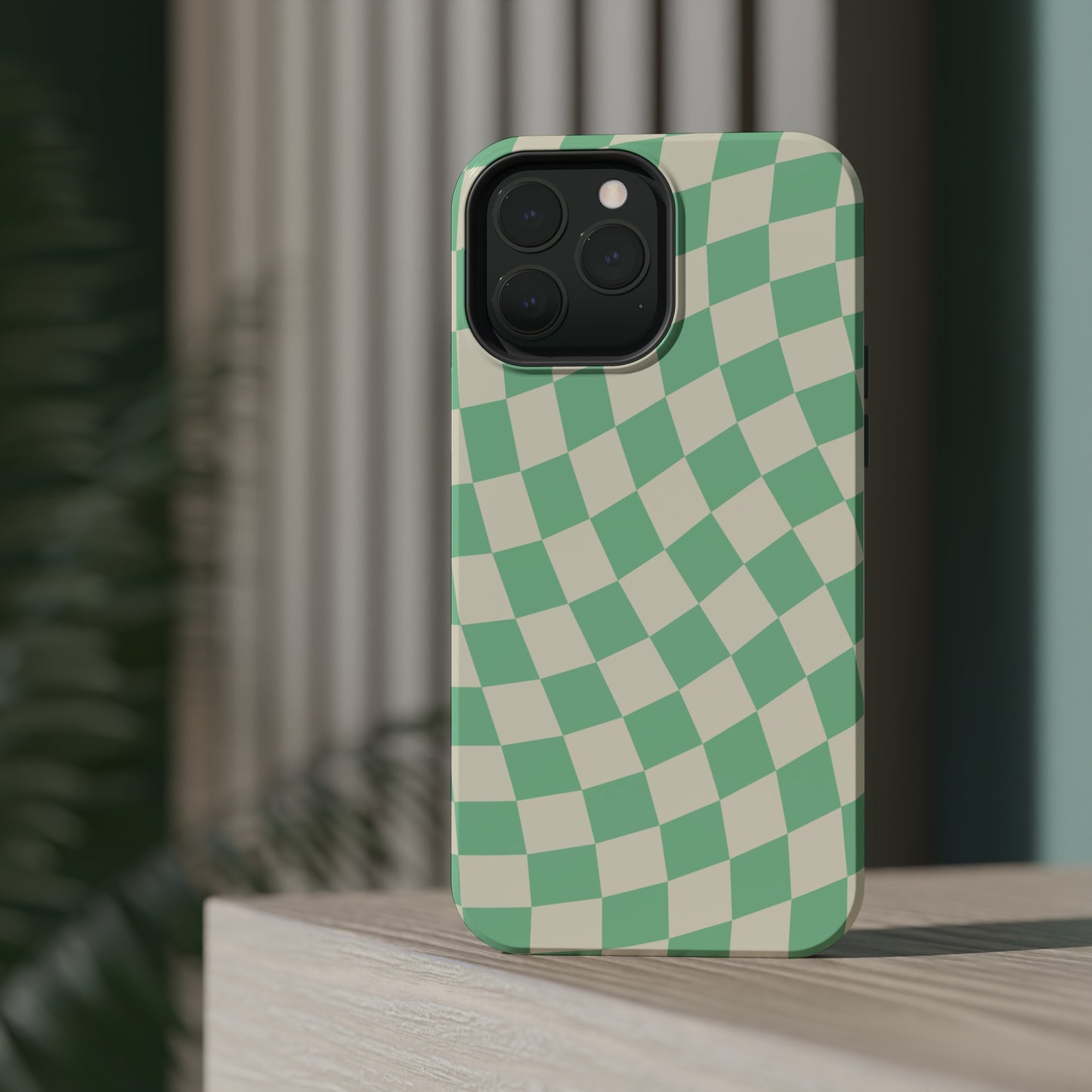 Pistachio Checkers MagSafe Tough Case