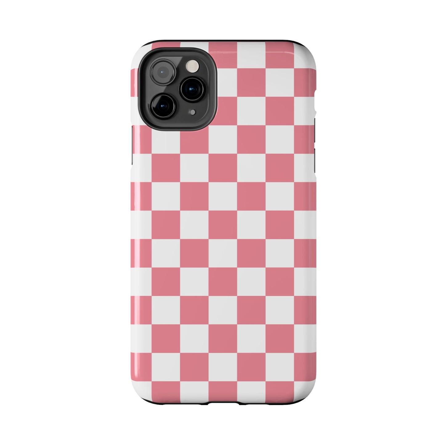 Pink Checkers Tough iPhone Case
