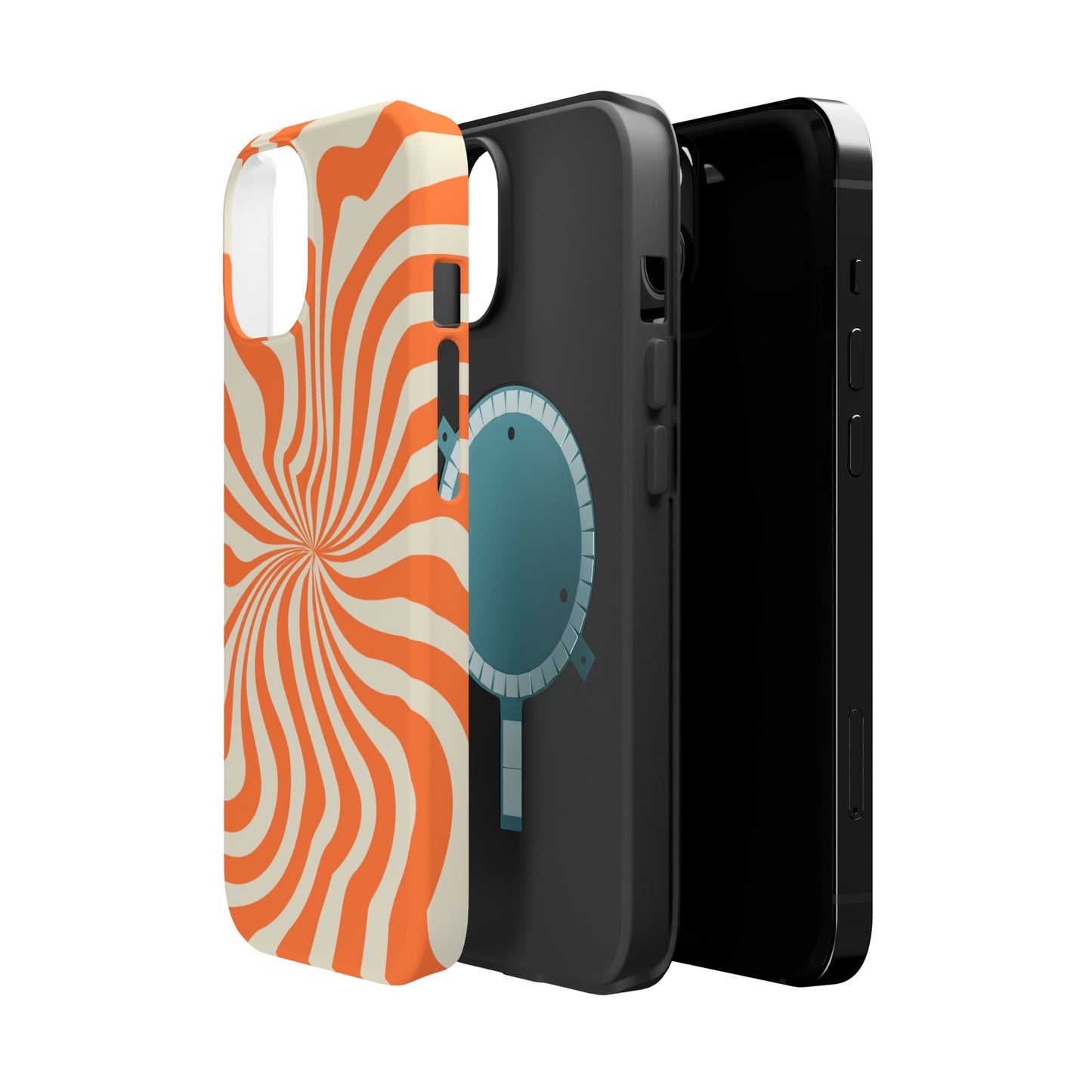 Orange Dizzy Spiral MagSafe Tough Case