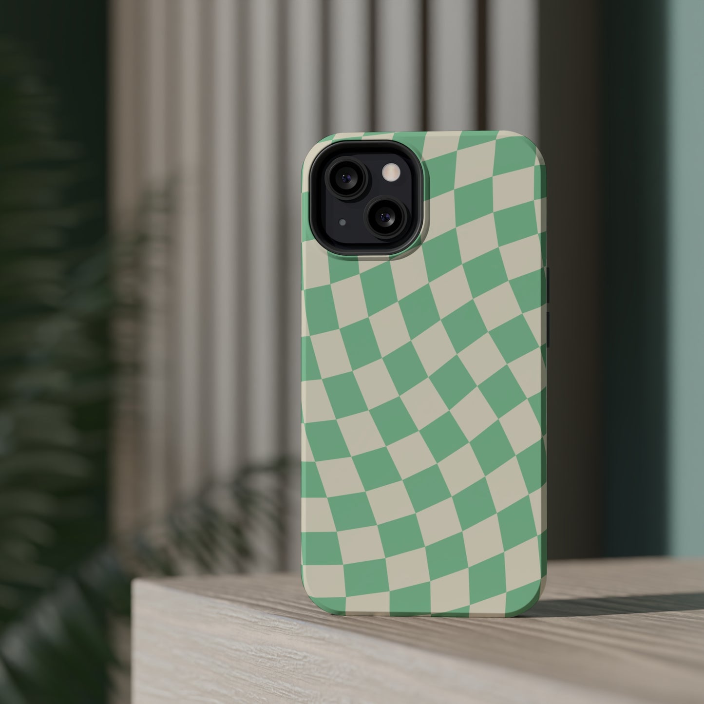 Pistachio Checkers MagSafe Tough Case