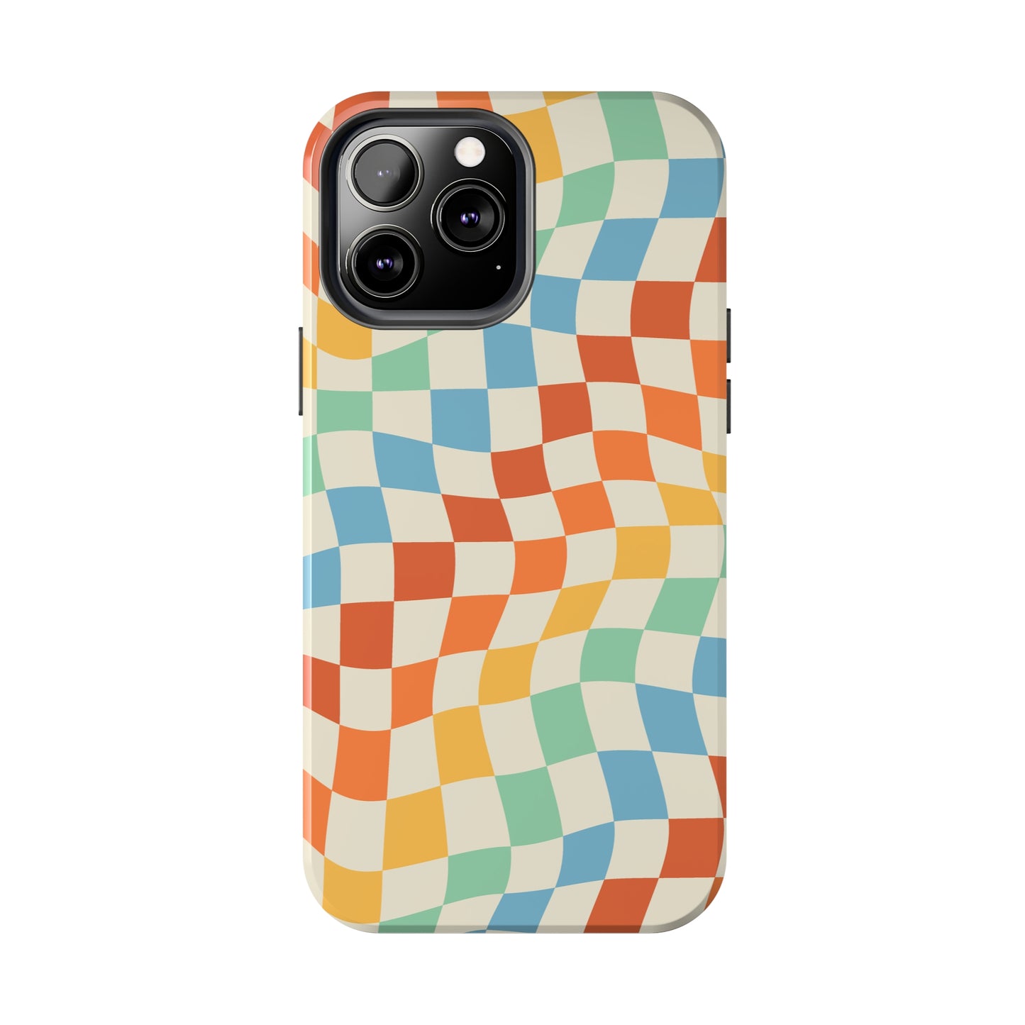 Retro Crazy Checkers Tough iPhone Case