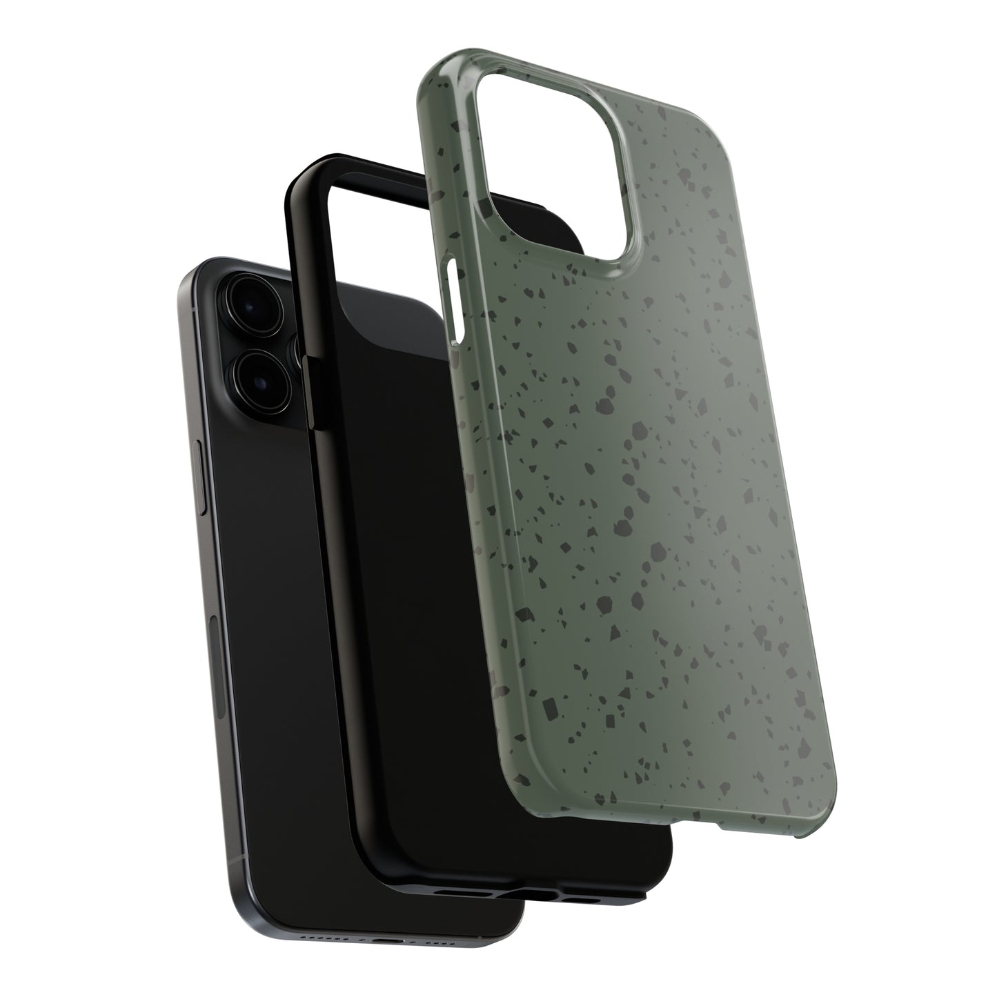 Olive Green Terrazzo Tough iPhone Case