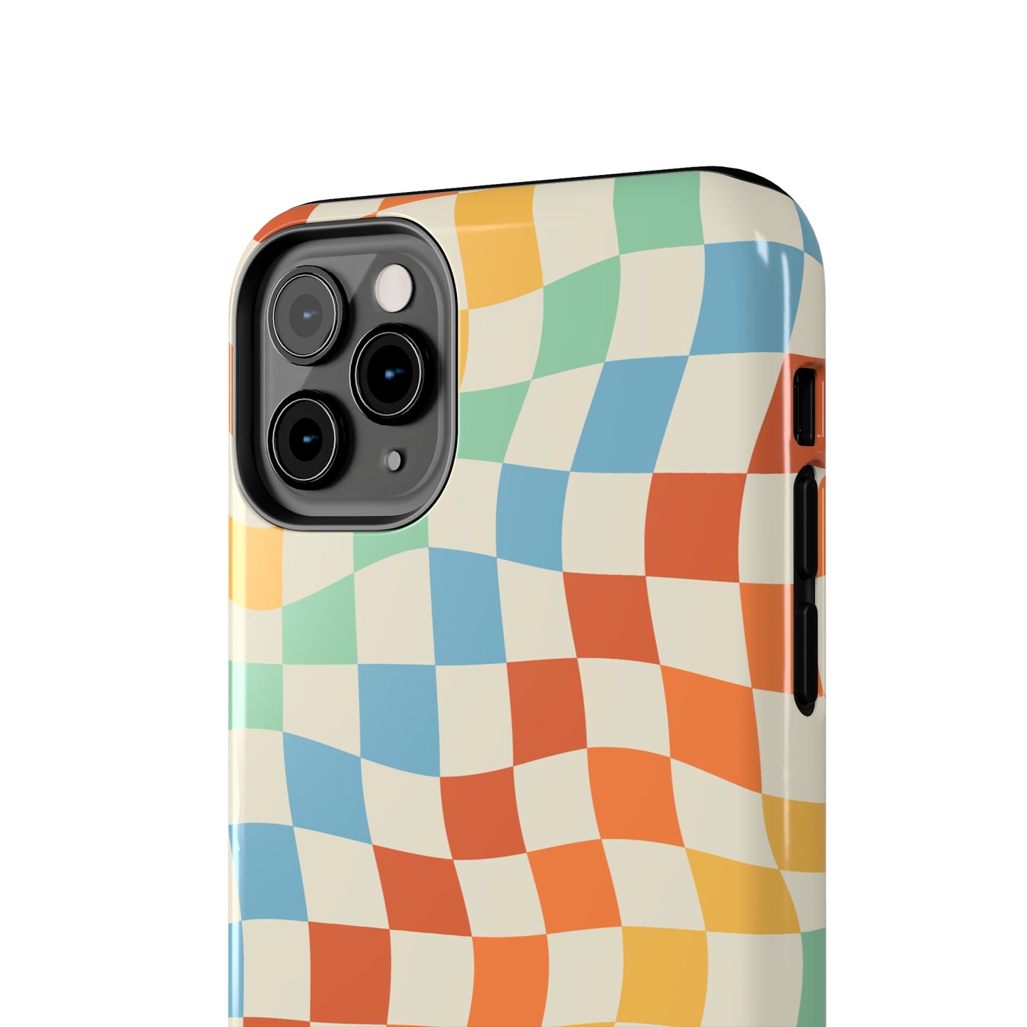Retro Crazy Checkers Tough iPhone Case