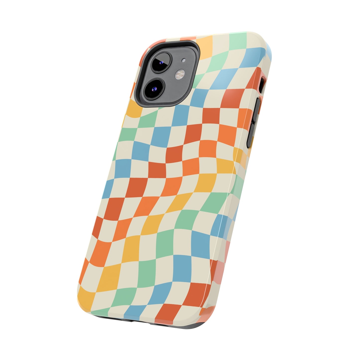 Retro Crazy Checkers Tough iPhone Case