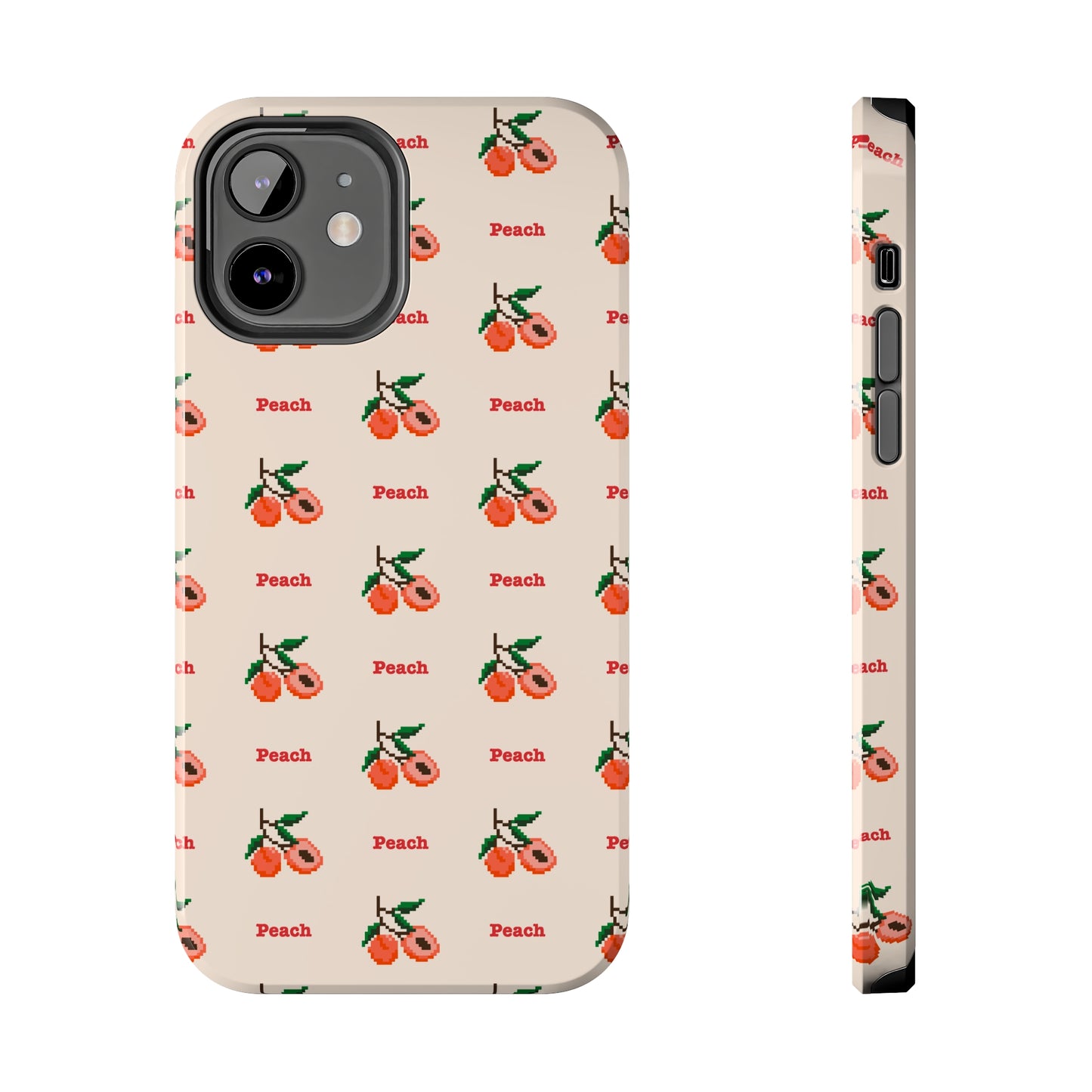 Pixelated Peach Tough iPhone Case