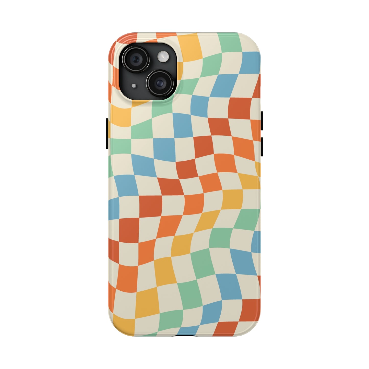 Retro Crazy Checkers Tough iPhone Case