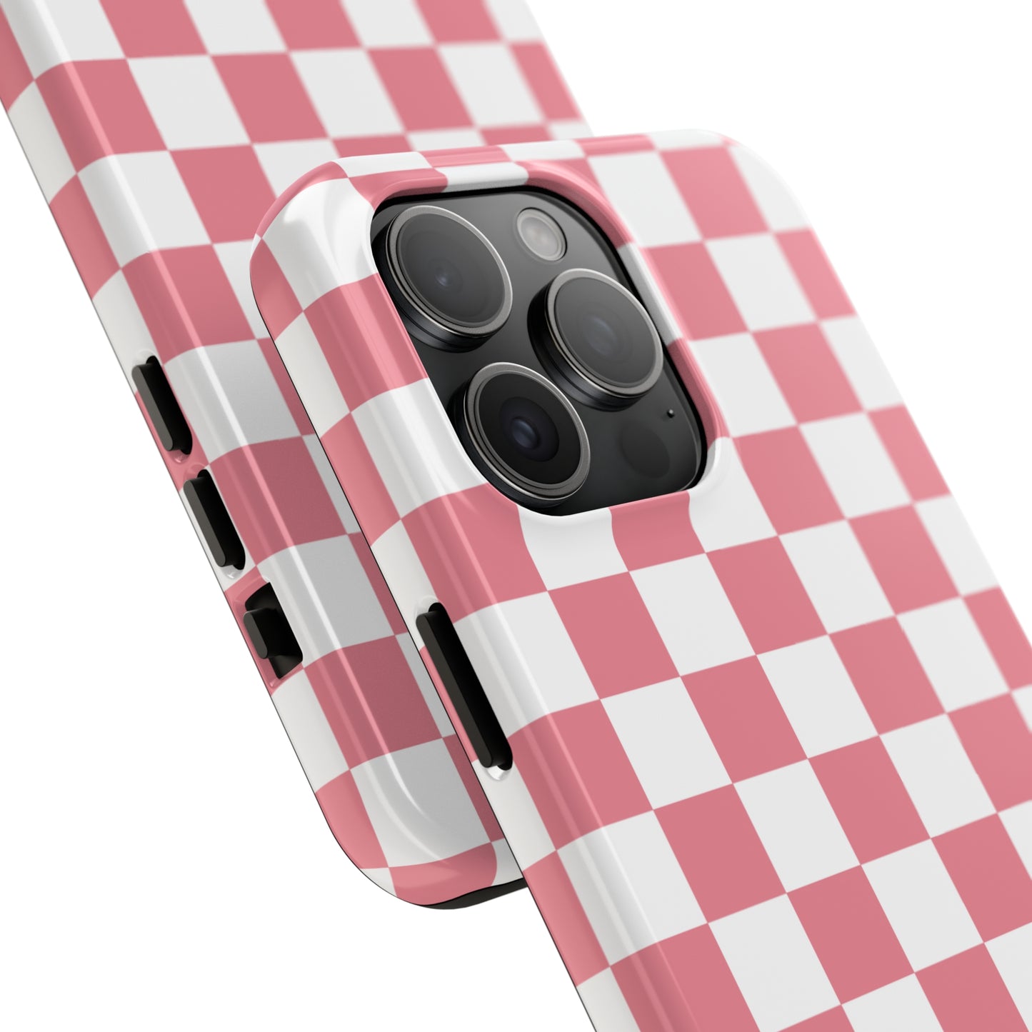 Pink Checkers Tough iPhone Case