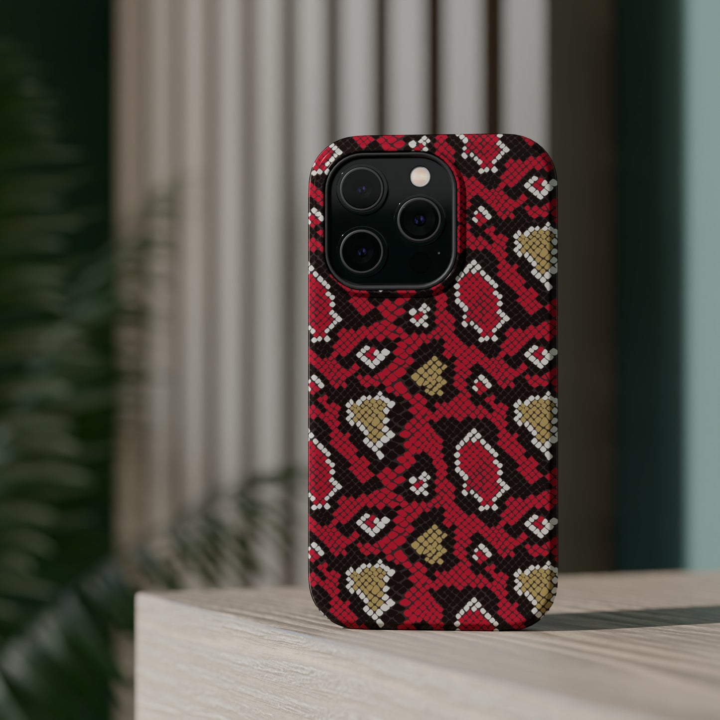 Red Snake Skin MagSafe Tough Case
