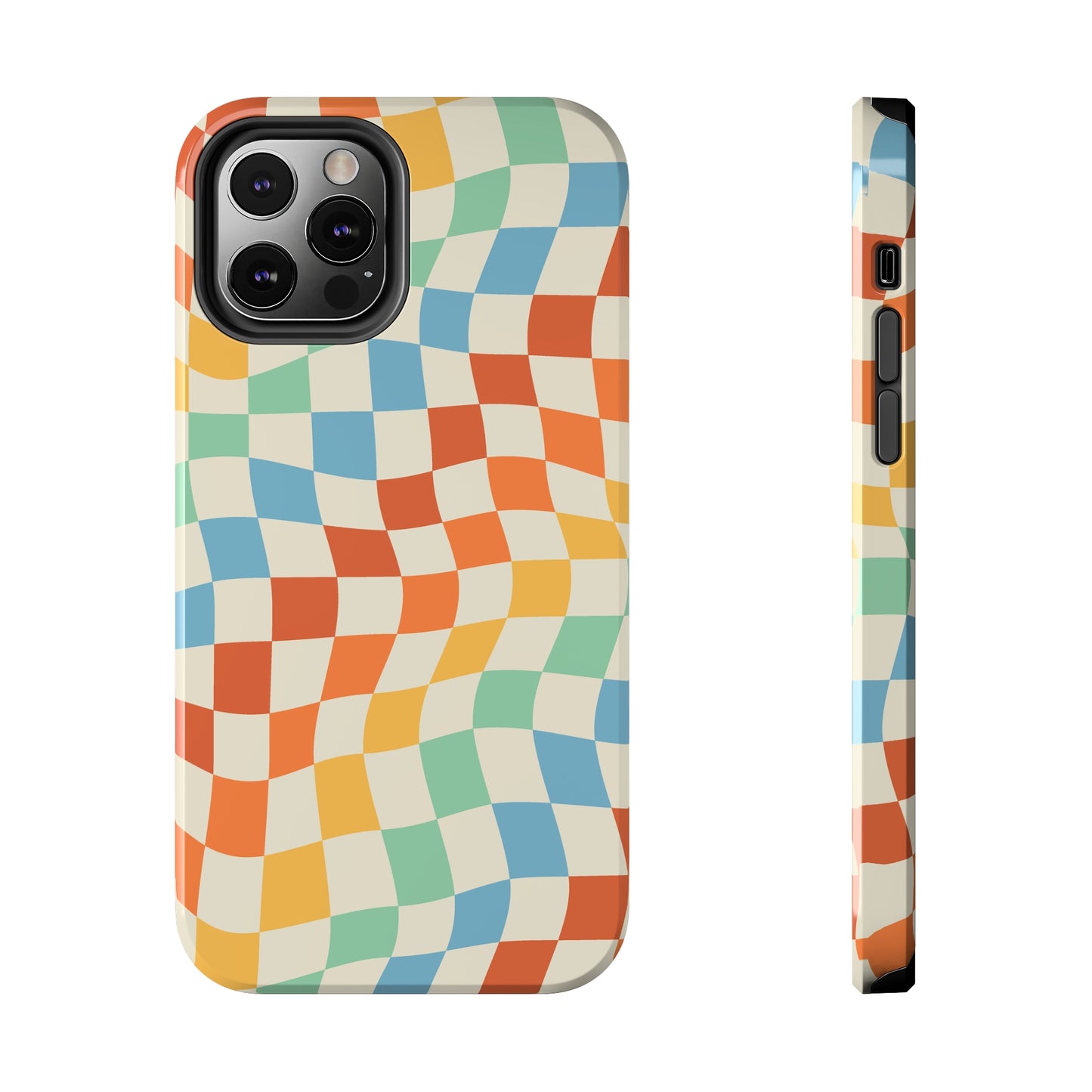 Retro Crazy Checkers Tough iPhone Case