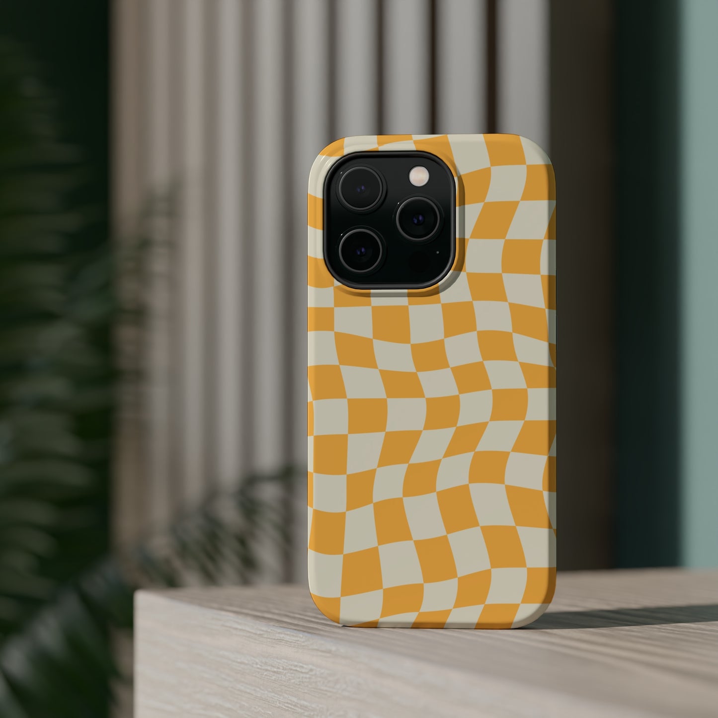 Lime Crazy Checkers MagSafe Tough Case