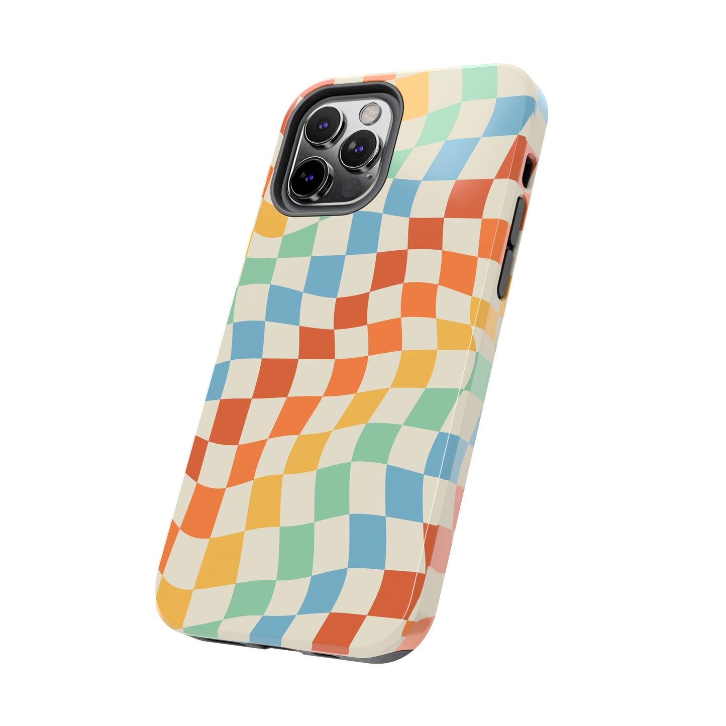 Retro Crazy Checkers Tough iPhone Case