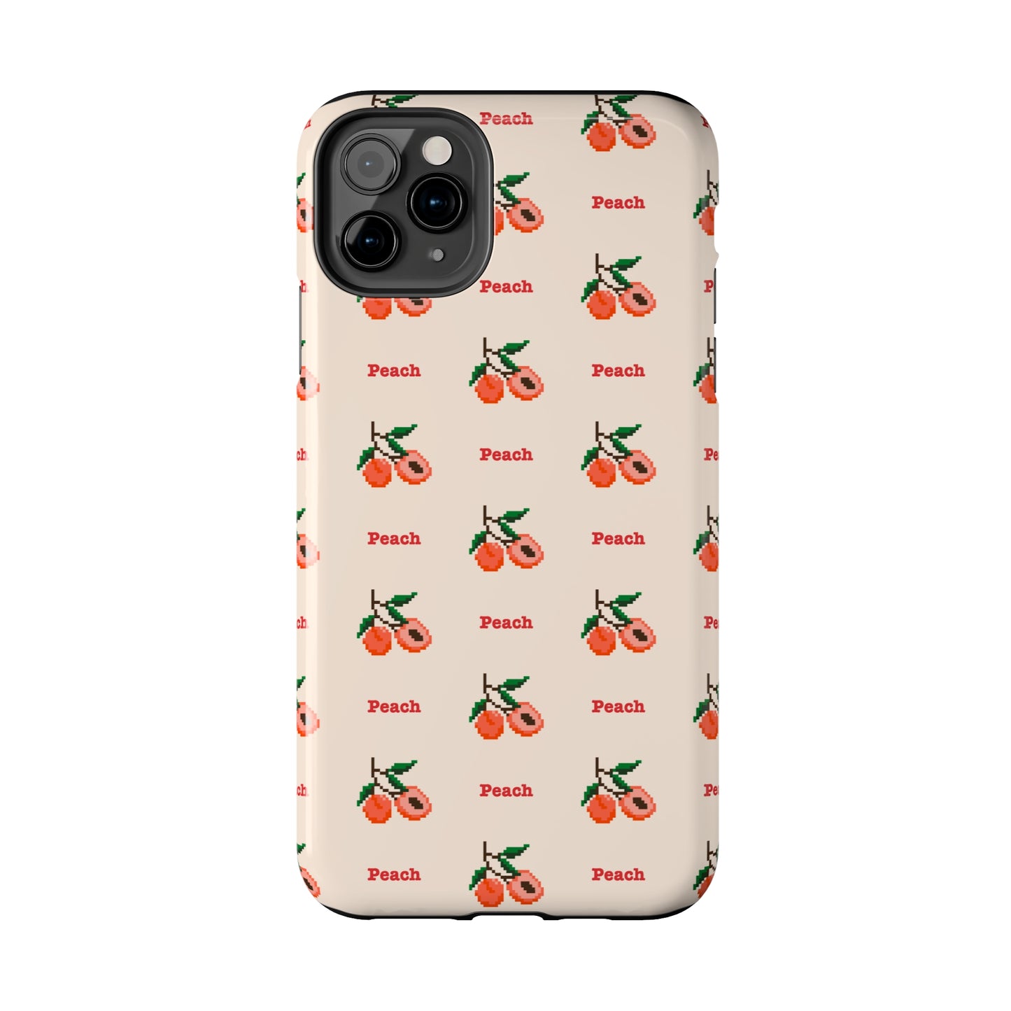 Pixelated Peach Tough iPhone Case