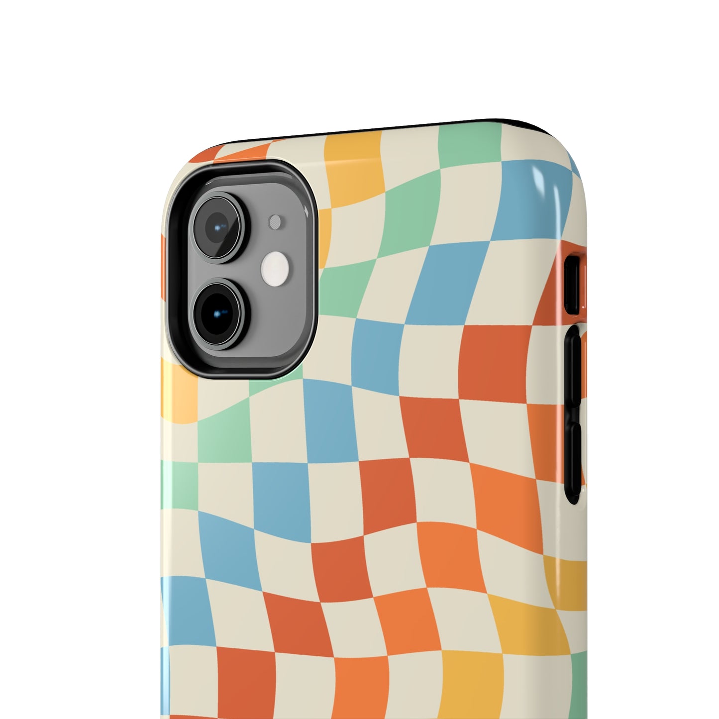 Retro Crazy Checkers Tough iPhone Case