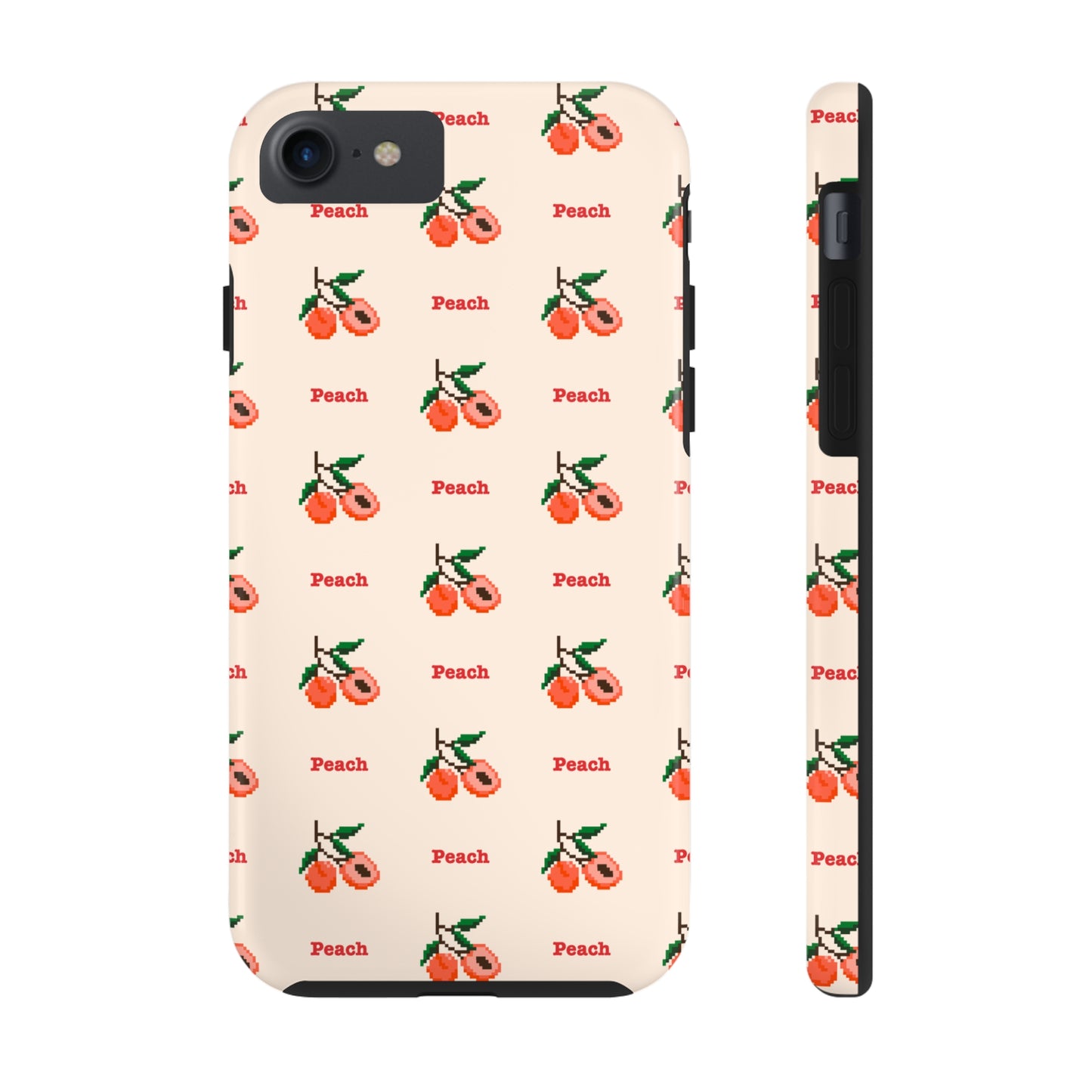 Pixelated Peach Tough iPhone Case