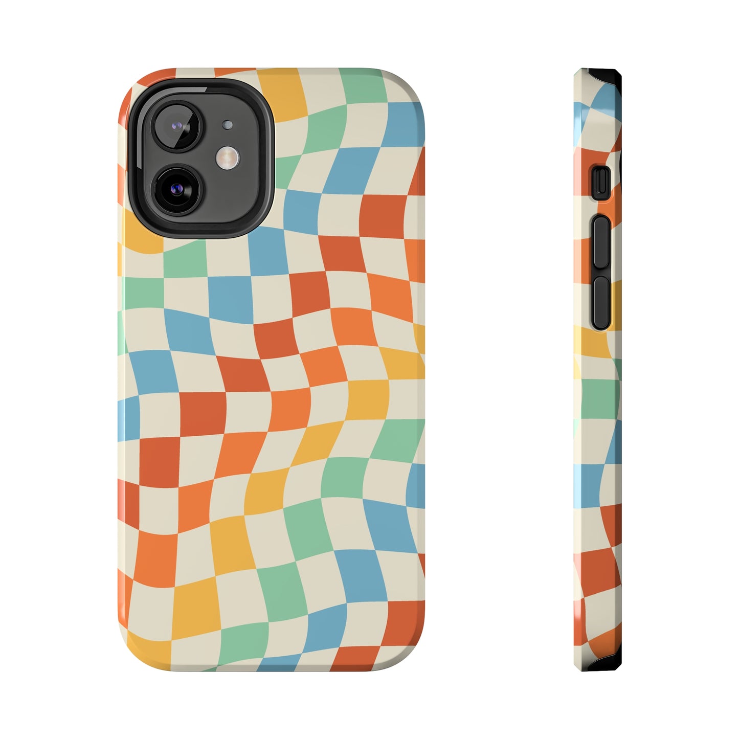 Retro Crazy Checkers Tough iPhone Case