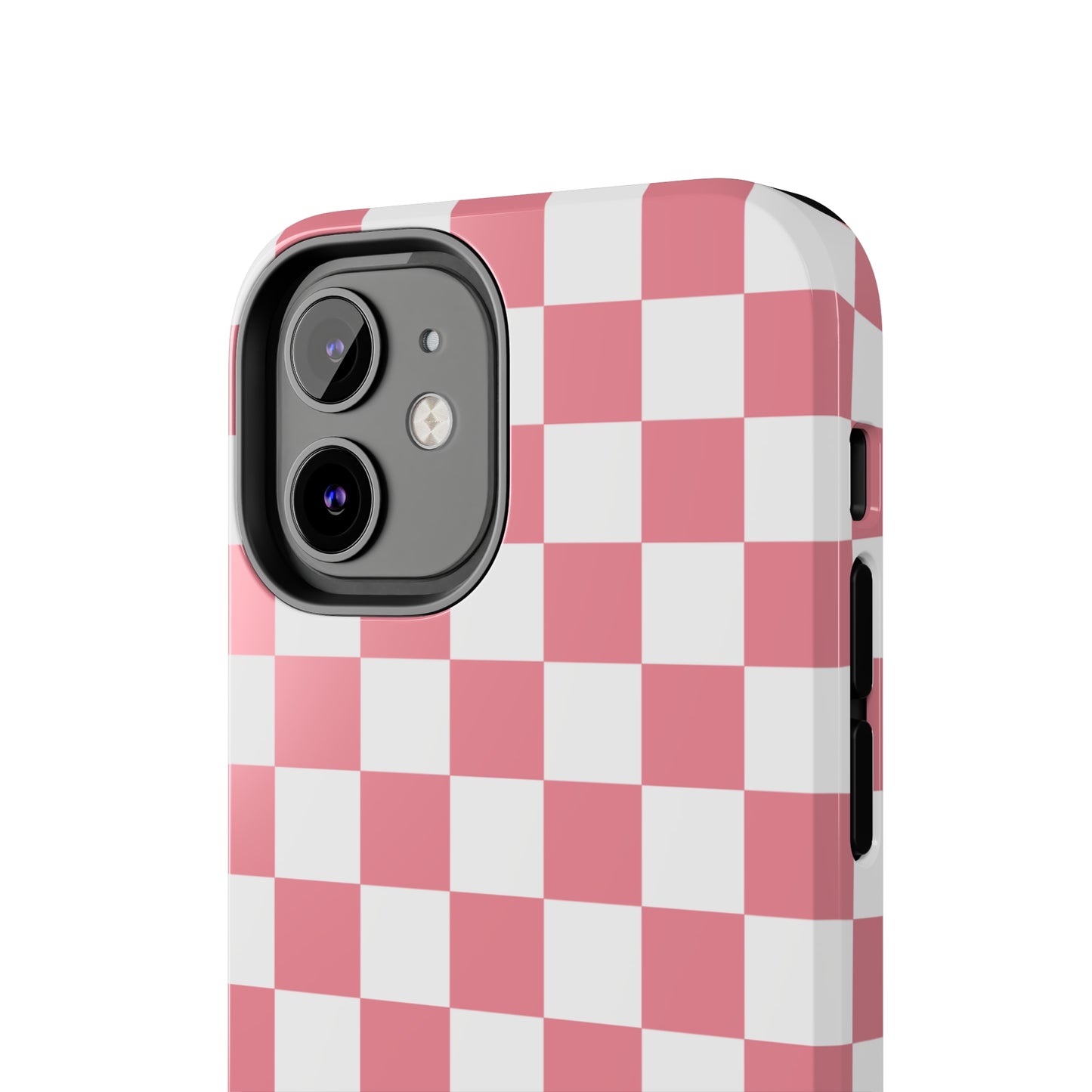 Pink Checkers Tough iPhone Case