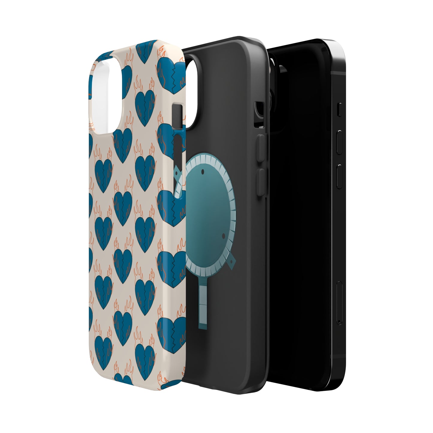 Flaming Broken Love MagSafe Tough Case