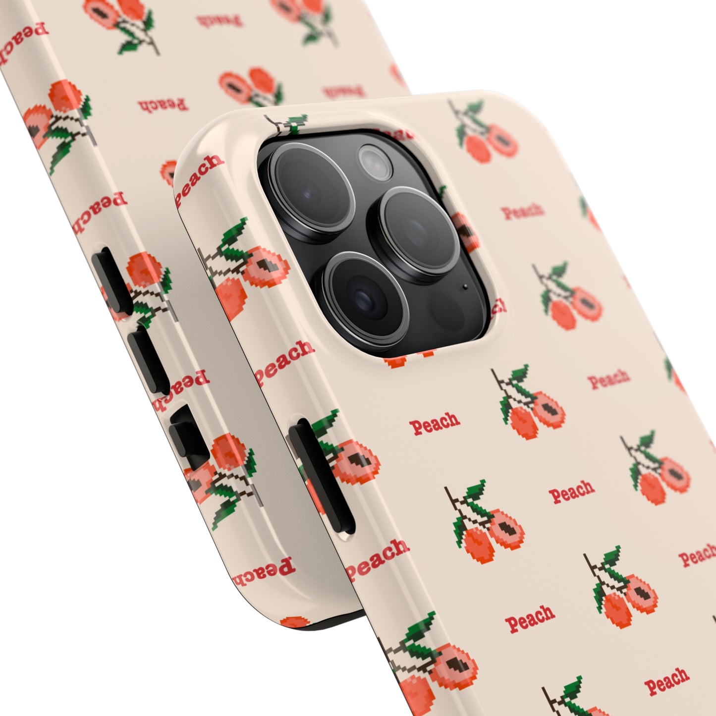 Pixelated Peach Tough iPhone Case
